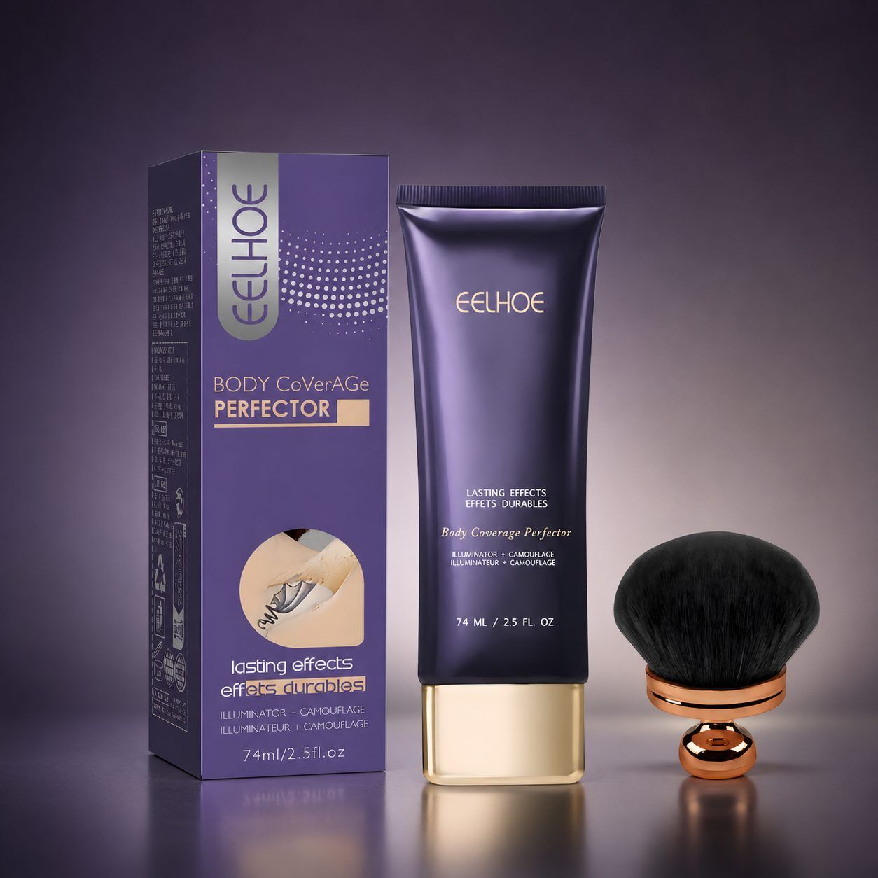 EELHOE Body Concealer Cream with Brush, 74 ml Cream and 1 Brush