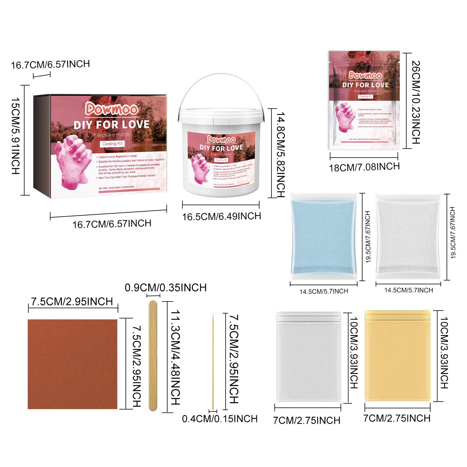 DOWMOO DIY Hand Casting Kit, 600 g image 2