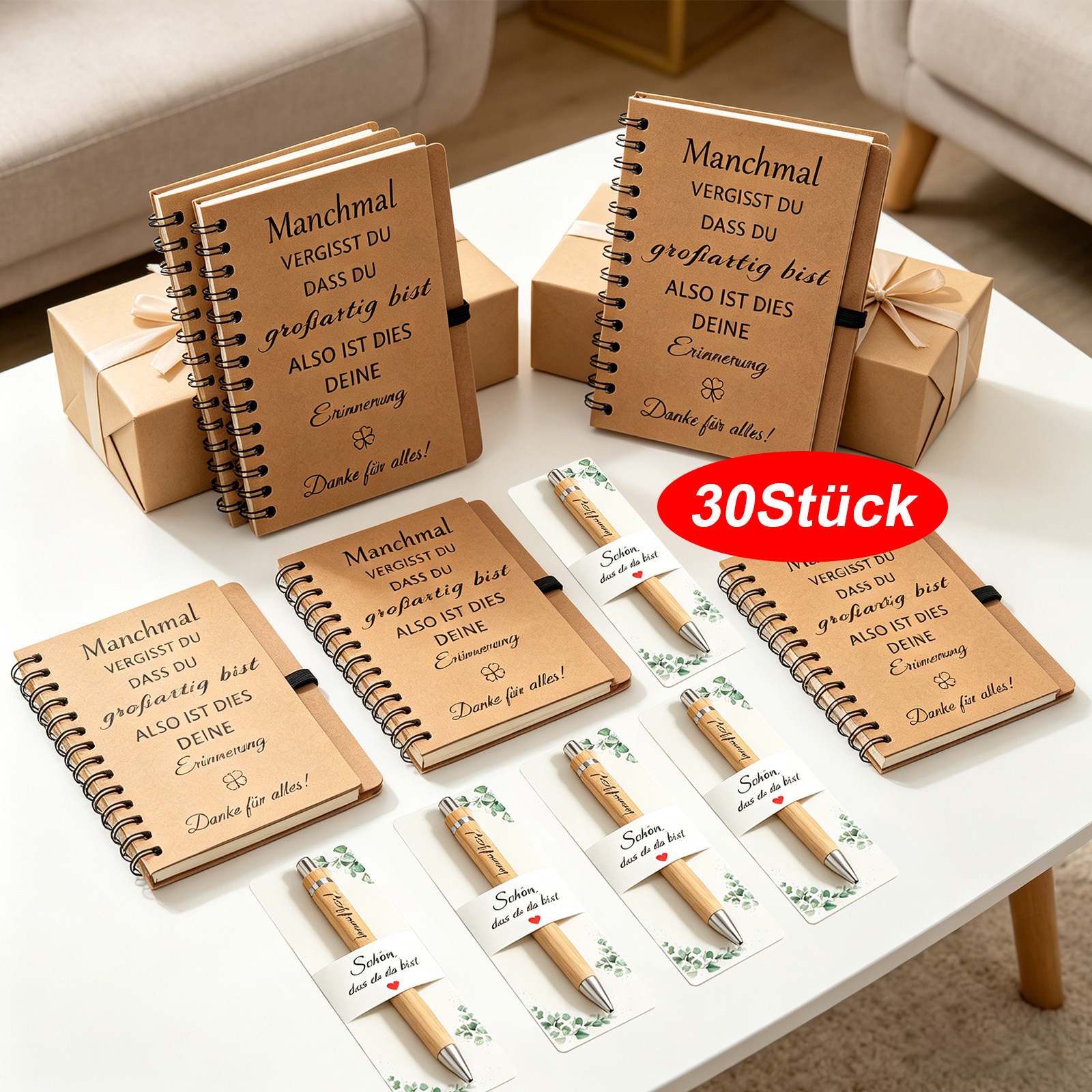 Power Cards "Nice To Have You There" 12 Pieces With Notebook & Pen Set (6-piece Gift Set For Colleagues)