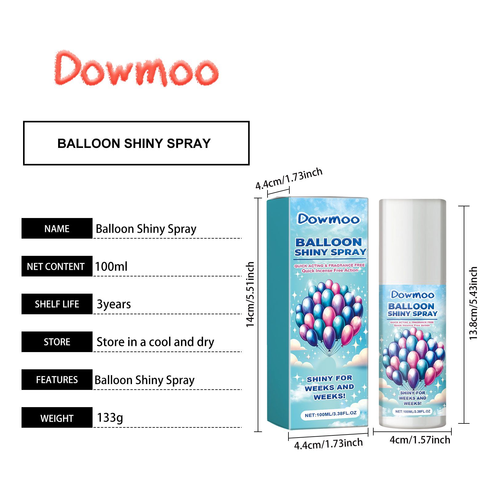 DOWMOO Balloon Shine Care Spray, 100 ml image 9