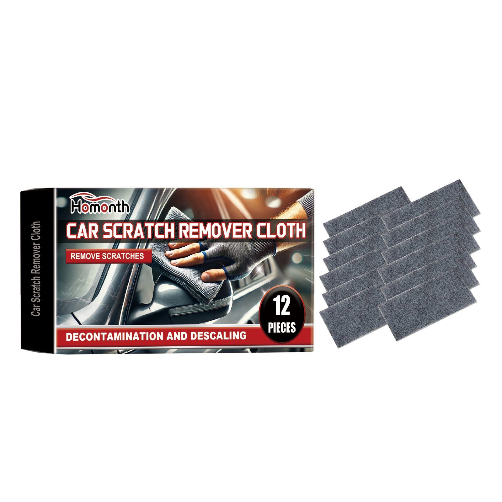 HOMONTH Automotive Scratch Care Cloths, 12 Pieces image 2
