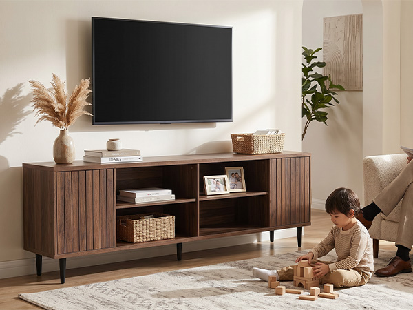 Fluted Door TV Stand, picture 3 of 5