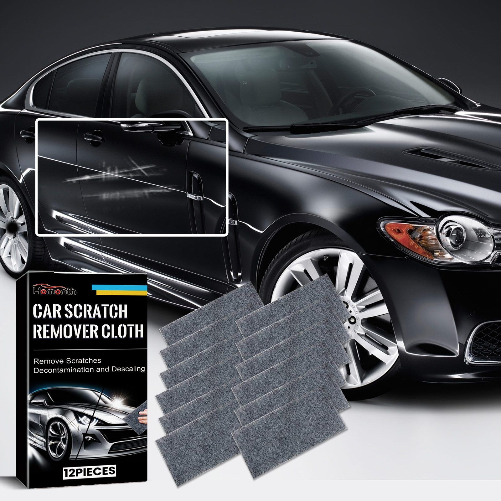 HOMONTH Automotive Scratch Care Cloths, 12 Pieces image 4