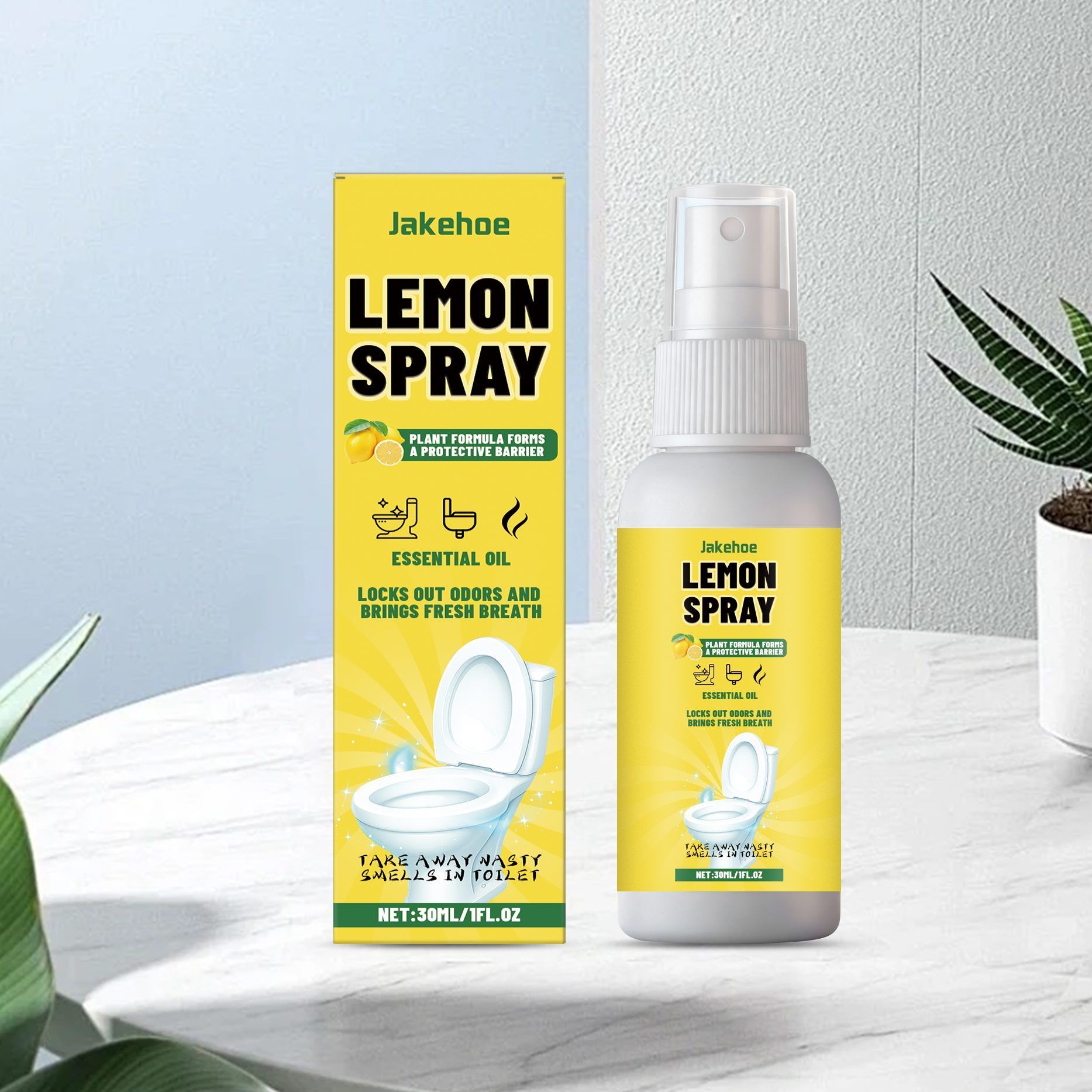JAKEHOE Lemon Toilet Odor Spray, 30 ml / 1 Bottle image 6