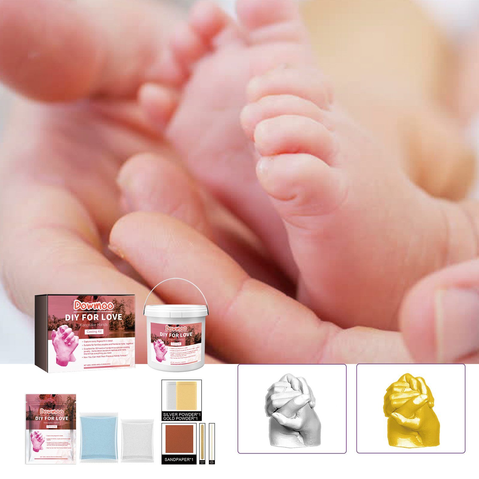 DOWMOO DIY Hand Casting Kit, 600 g image 7