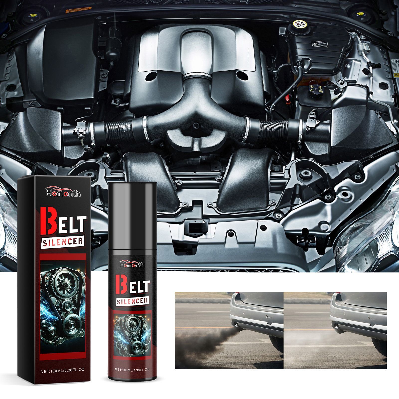 HOMONTH Automotive Engine Belt Care Liquid, 100 ml / 1 Bottle image 8