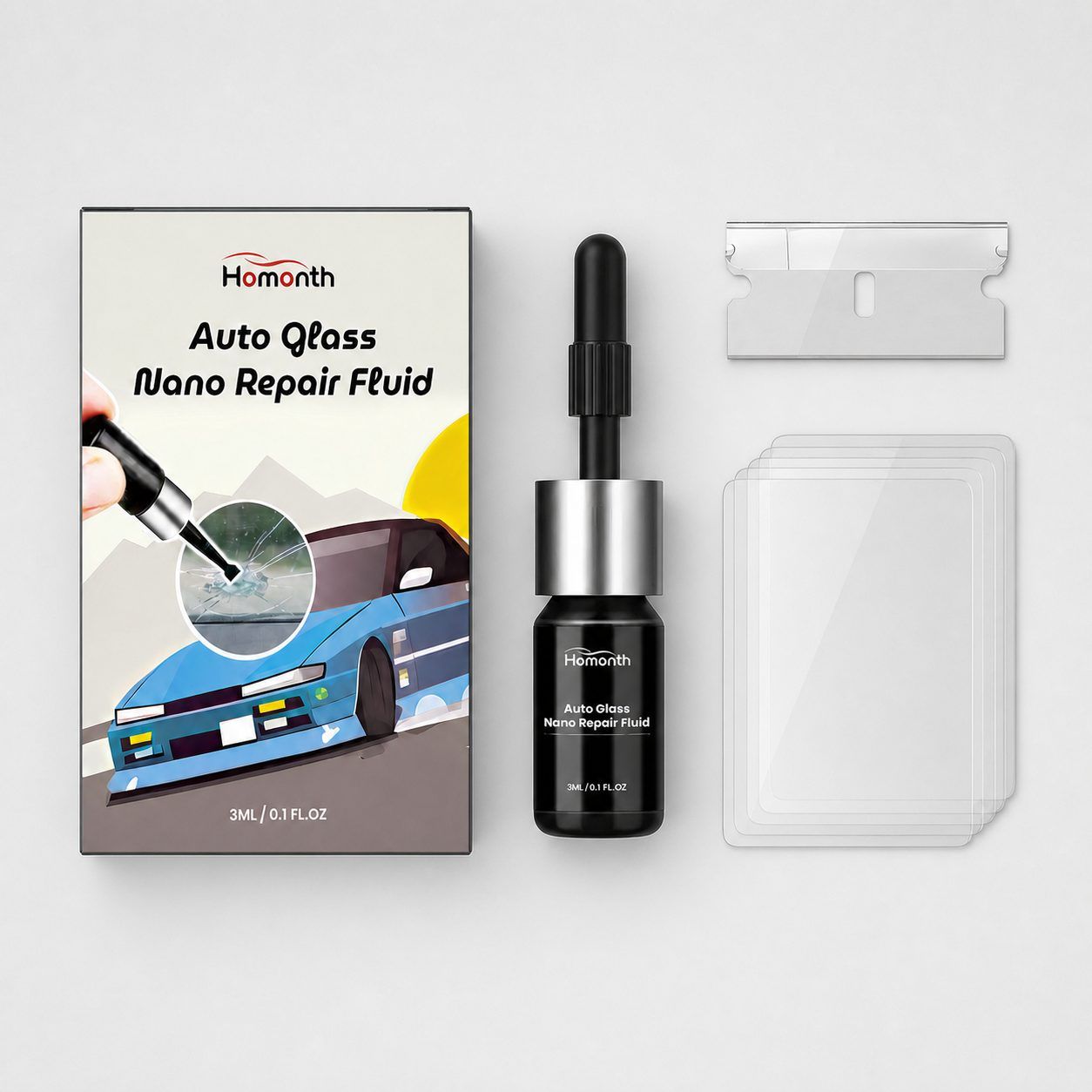 HOMONTH Windshield Glass Repair Kit, 1 Kit image 7
