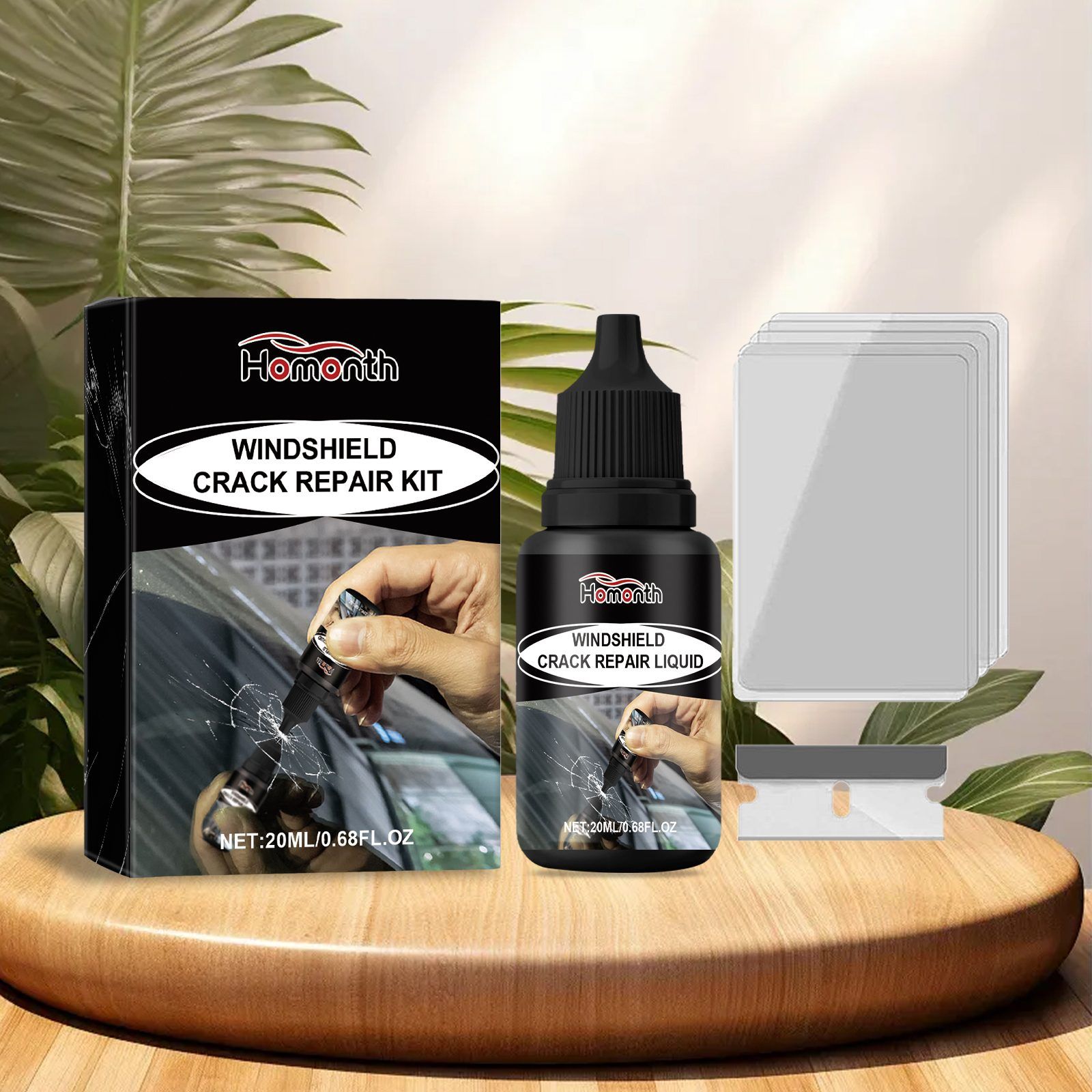 HOMONTH Automotive Windshield Glass Repair Liquid, 20 ml / 1 Bottle image 7