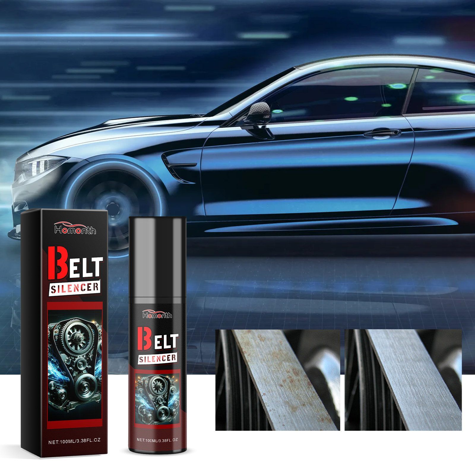 HOMONTH Automotive Engine Belt Care Liquid, 100 ml / 1 Bottle image 7