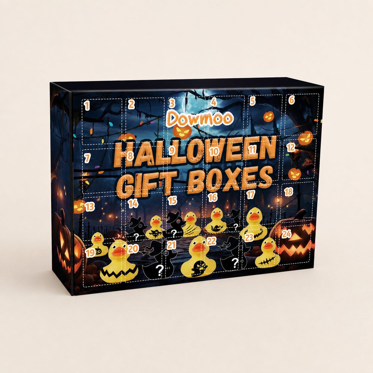 DOWMOO Halloween Duck Blind Box Set, 24 Pieces