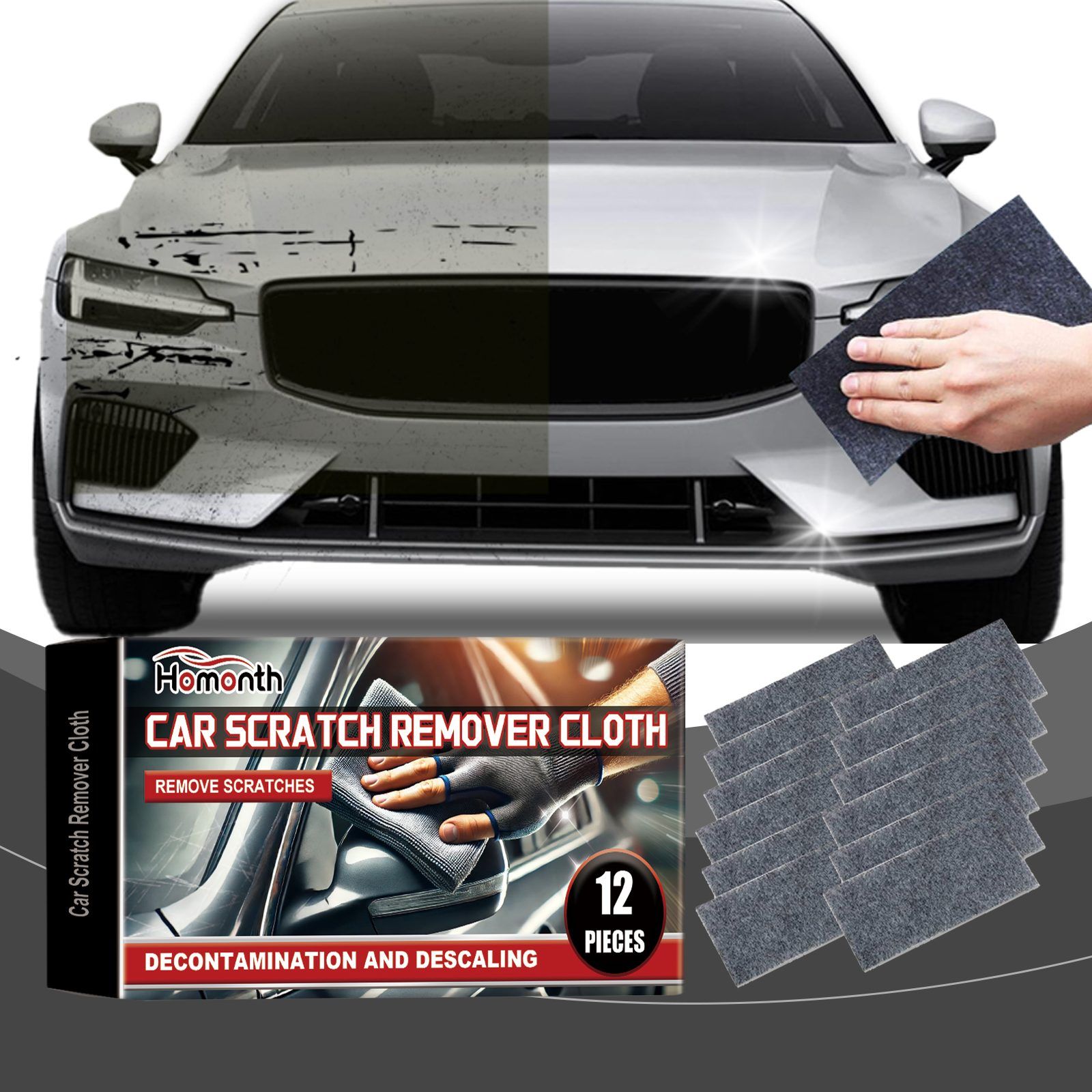 HOMONTH Automotive Scratch Care Cloths, 12 Pieces image 4
