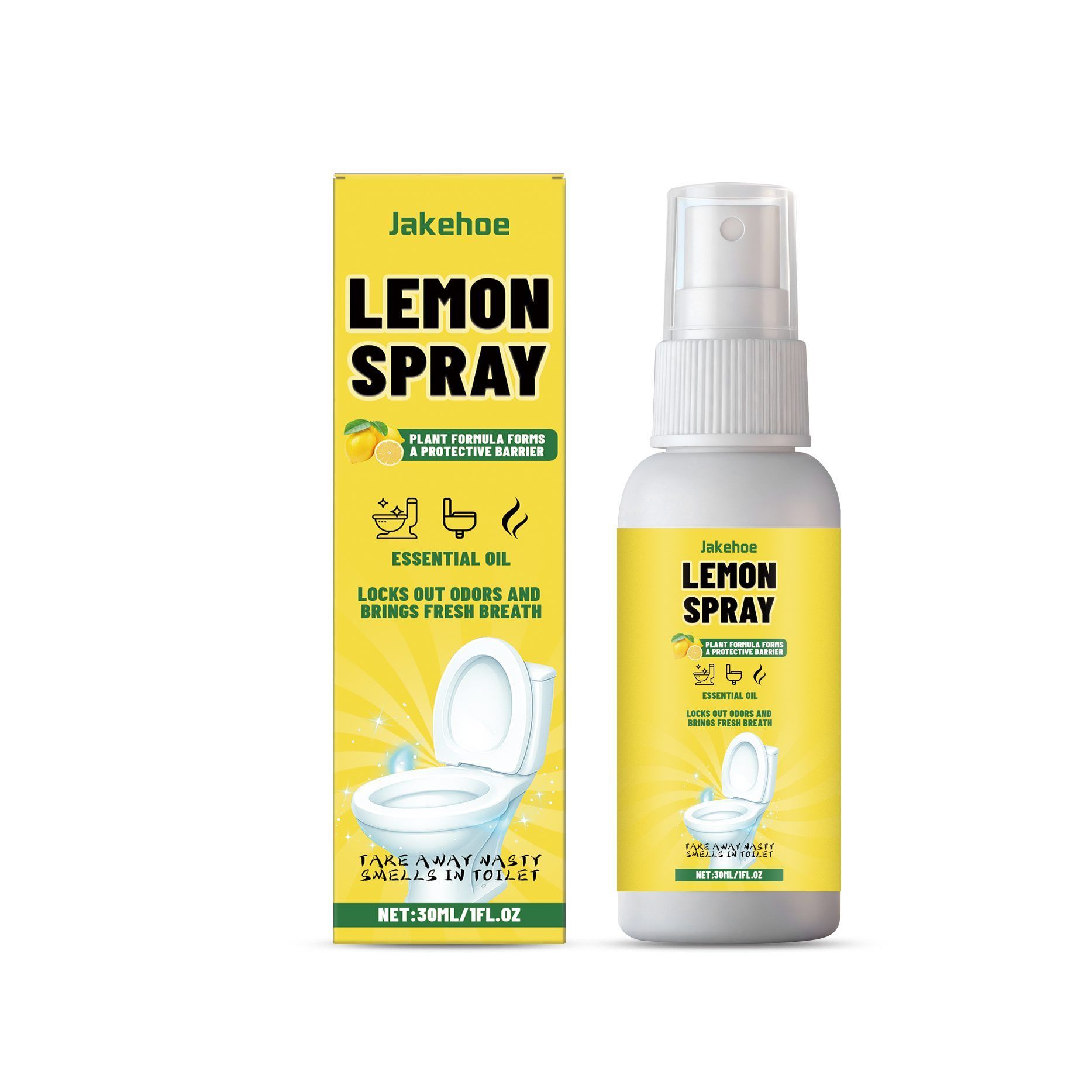 JAKEHOE Lemon Toilet Odor Spray, 30 ml / 1 Bottle image 7