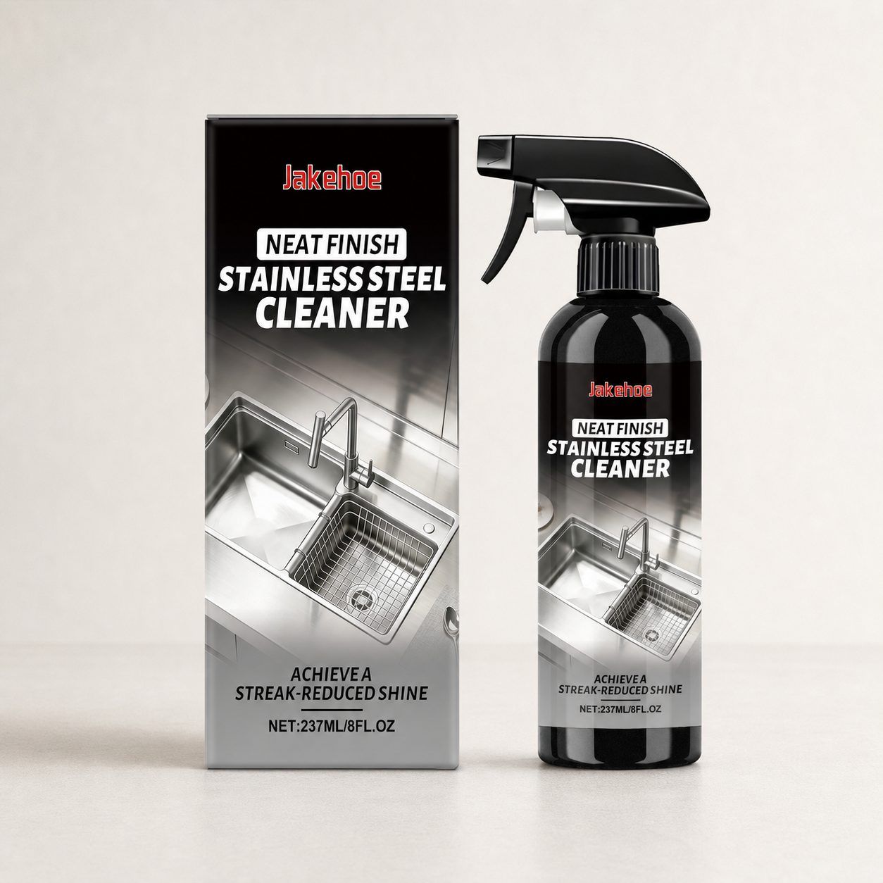 JAKEHOE Stainless Steel Cleaner Spray, 237 ml / 1 Bottle