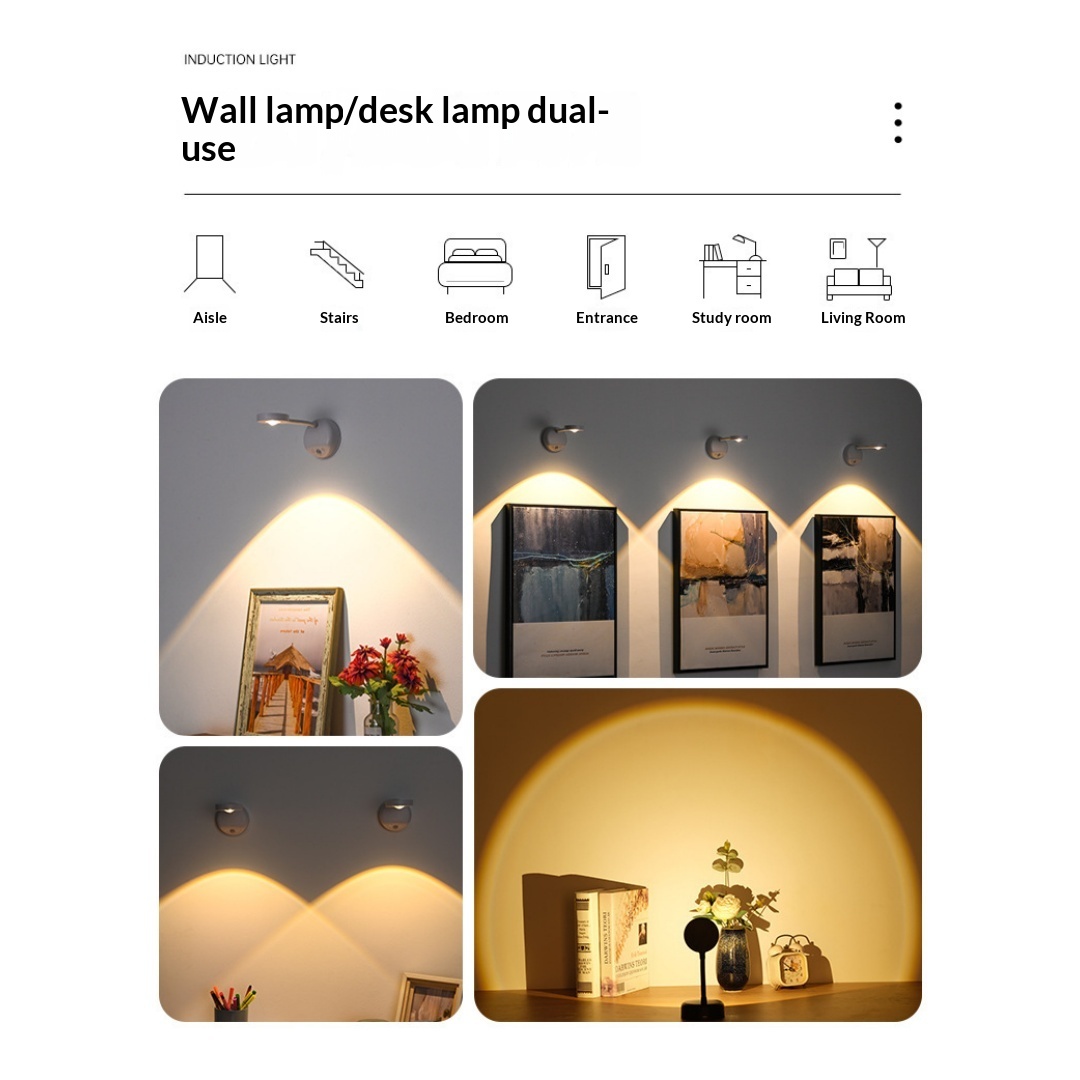 Border Rechargeable, Wire-free Indoor Wall Light, Remote Control Spotlight, Smart LED Motion Sensor Light 9