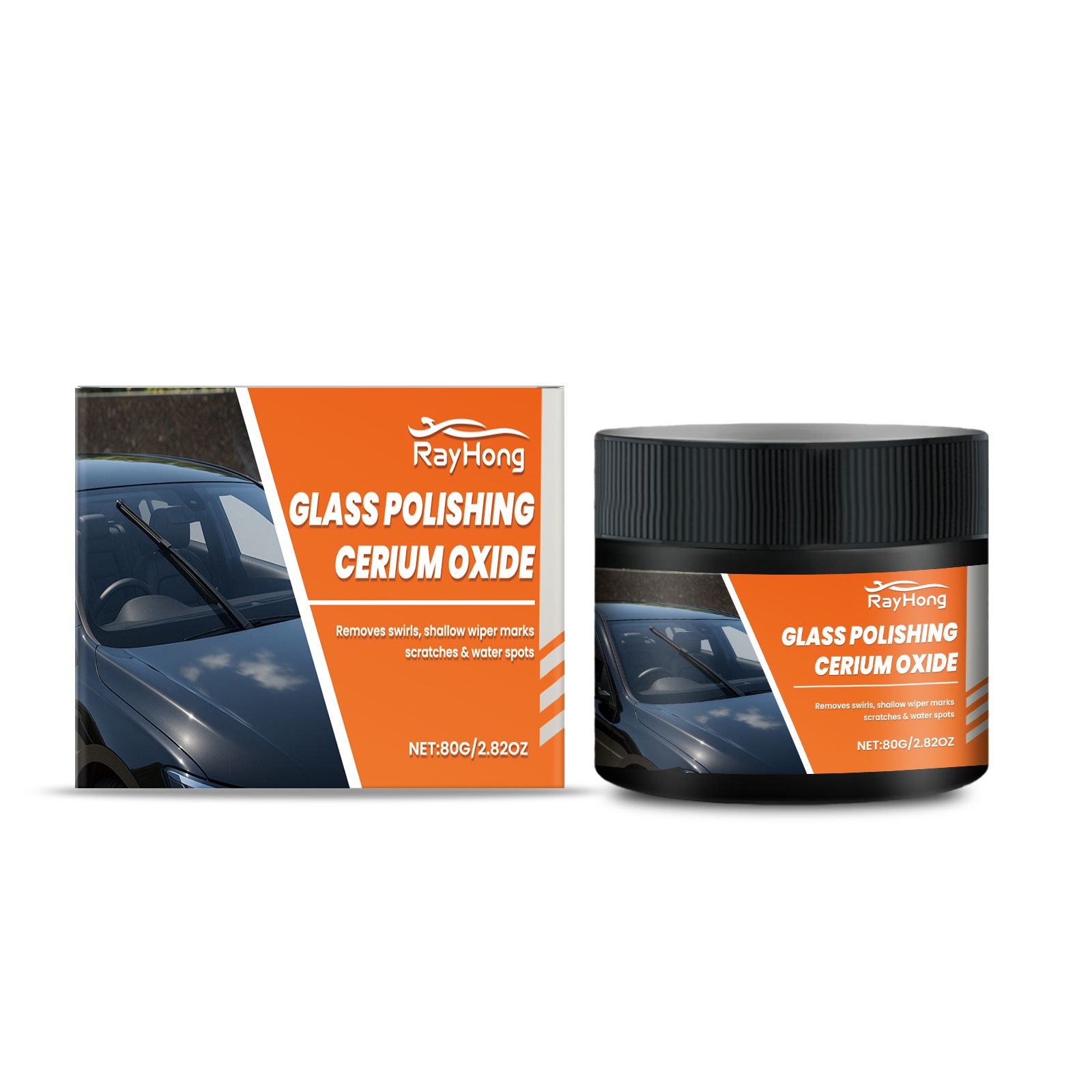 RAYHONG Automotive Glass Polishing Powder, 80 g / 1 Bottle