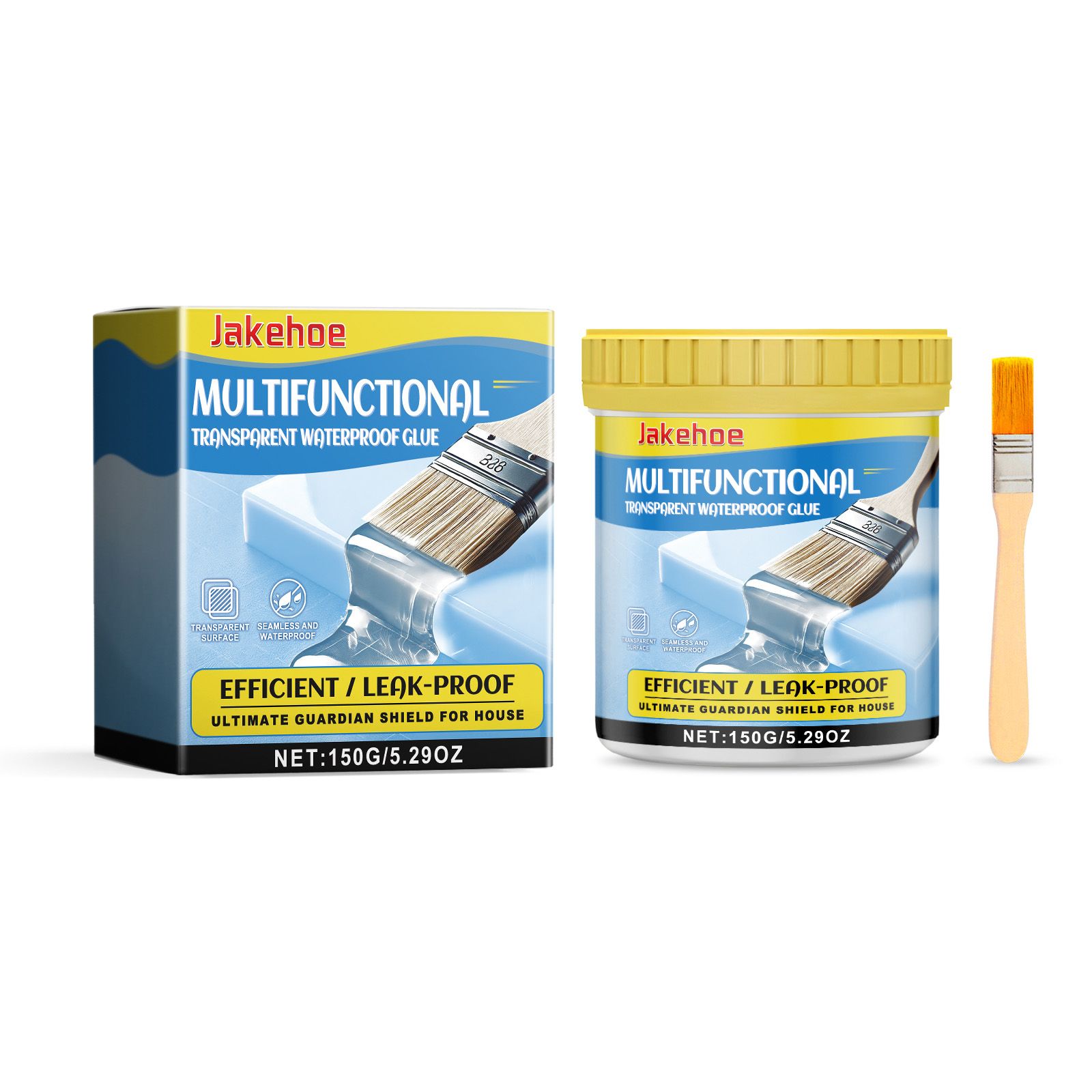 JAKEHOE Clear Waterproof Repair Adhesive Kit, 1 Piece Kit