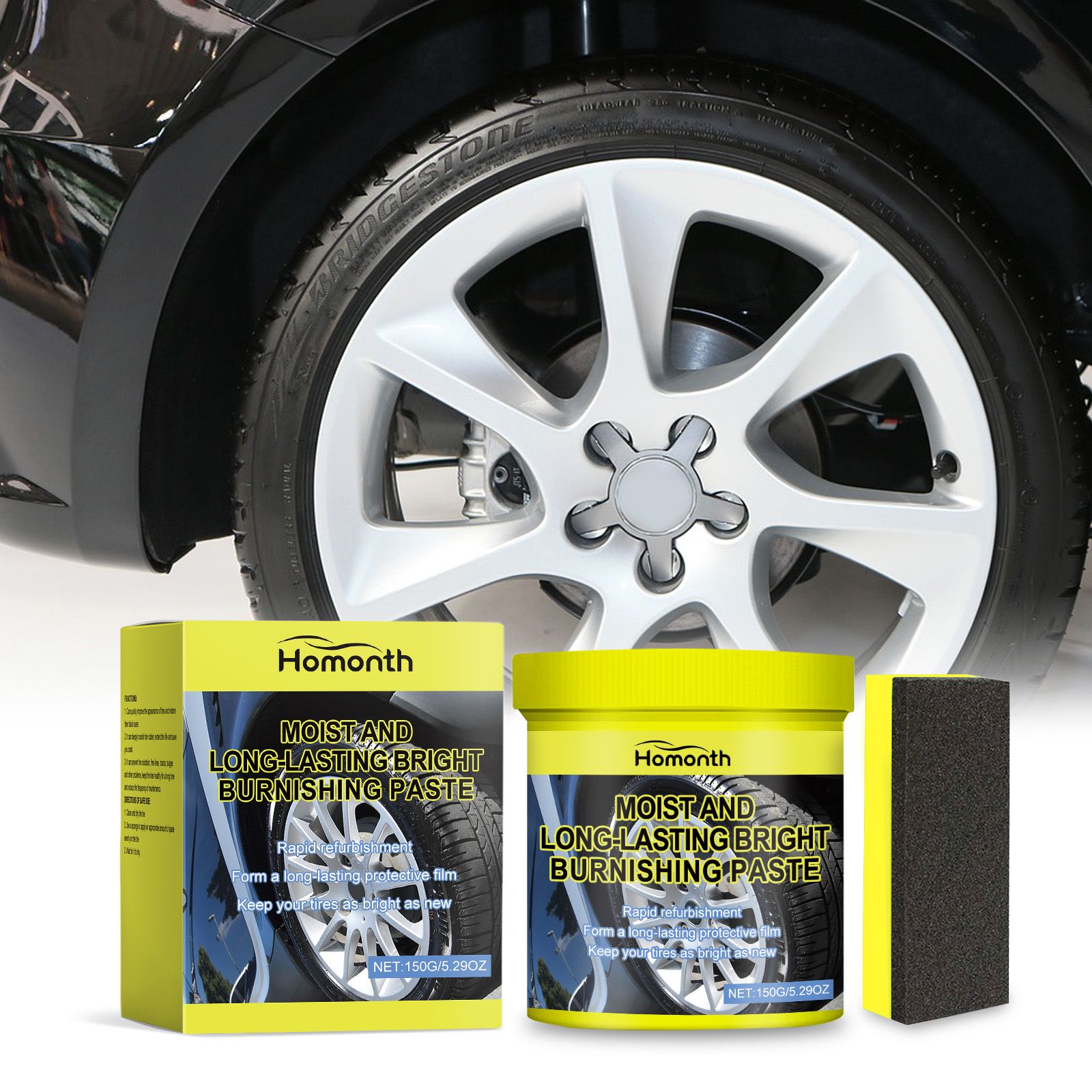 HOMONTH Automotive Tire Care Paste, 1 Kit image 4