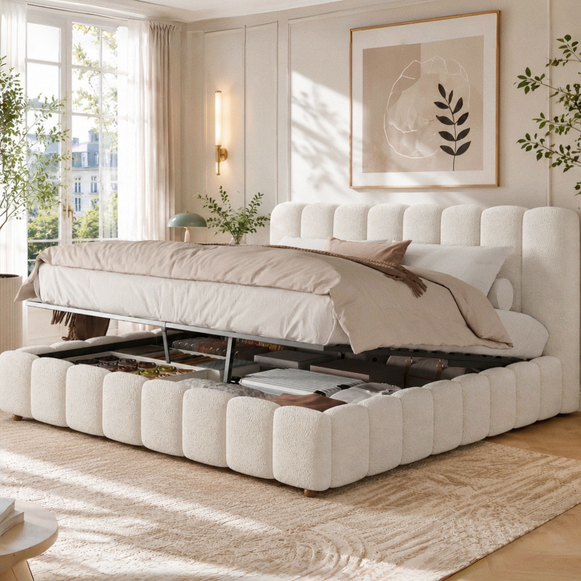 Upholstered Bed, Super King Size 6ft-180x200cm, Hydraulic Functional — image 3