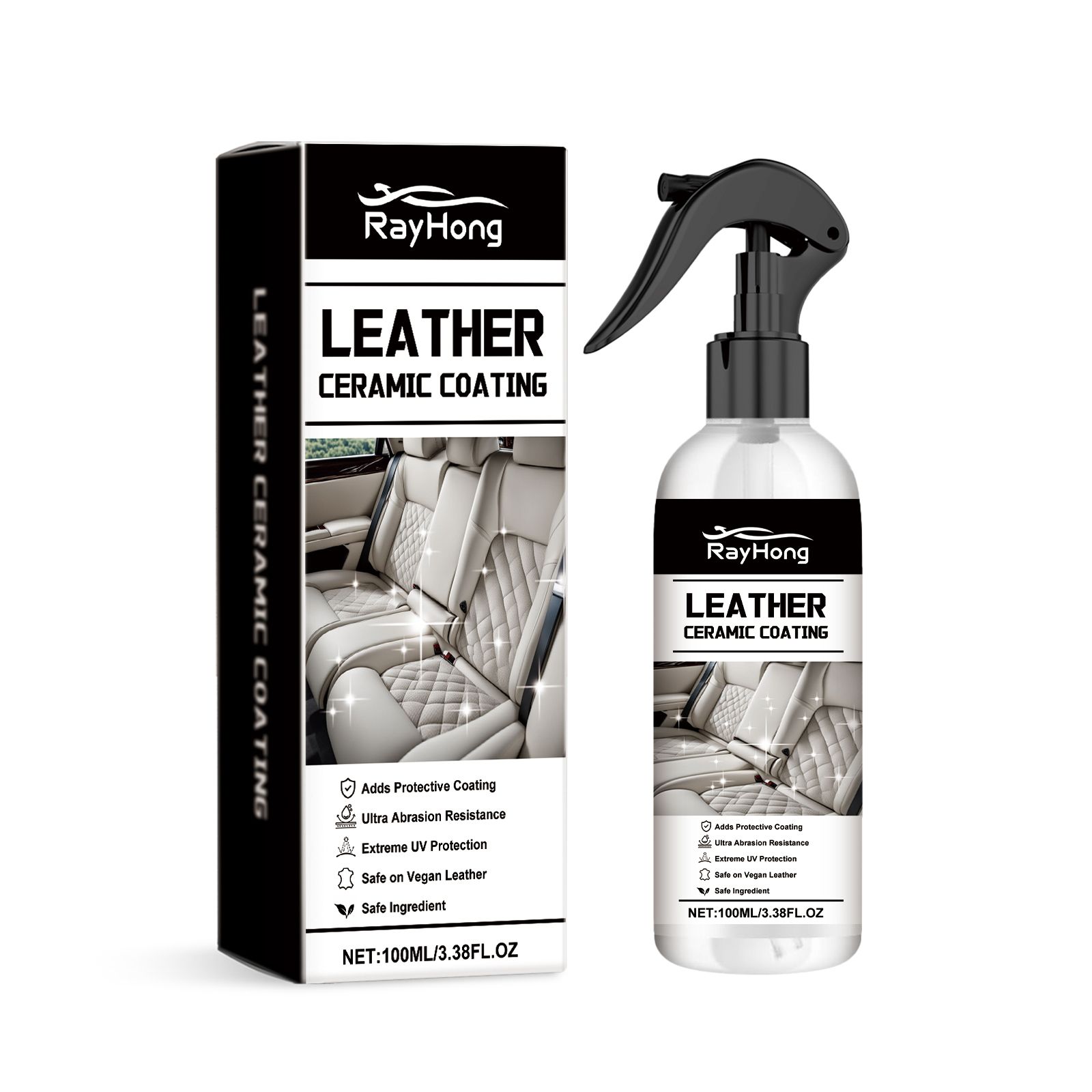 RAYHONG Automotive Leather Ceramic Coating, 100 ml / 1 Bottle