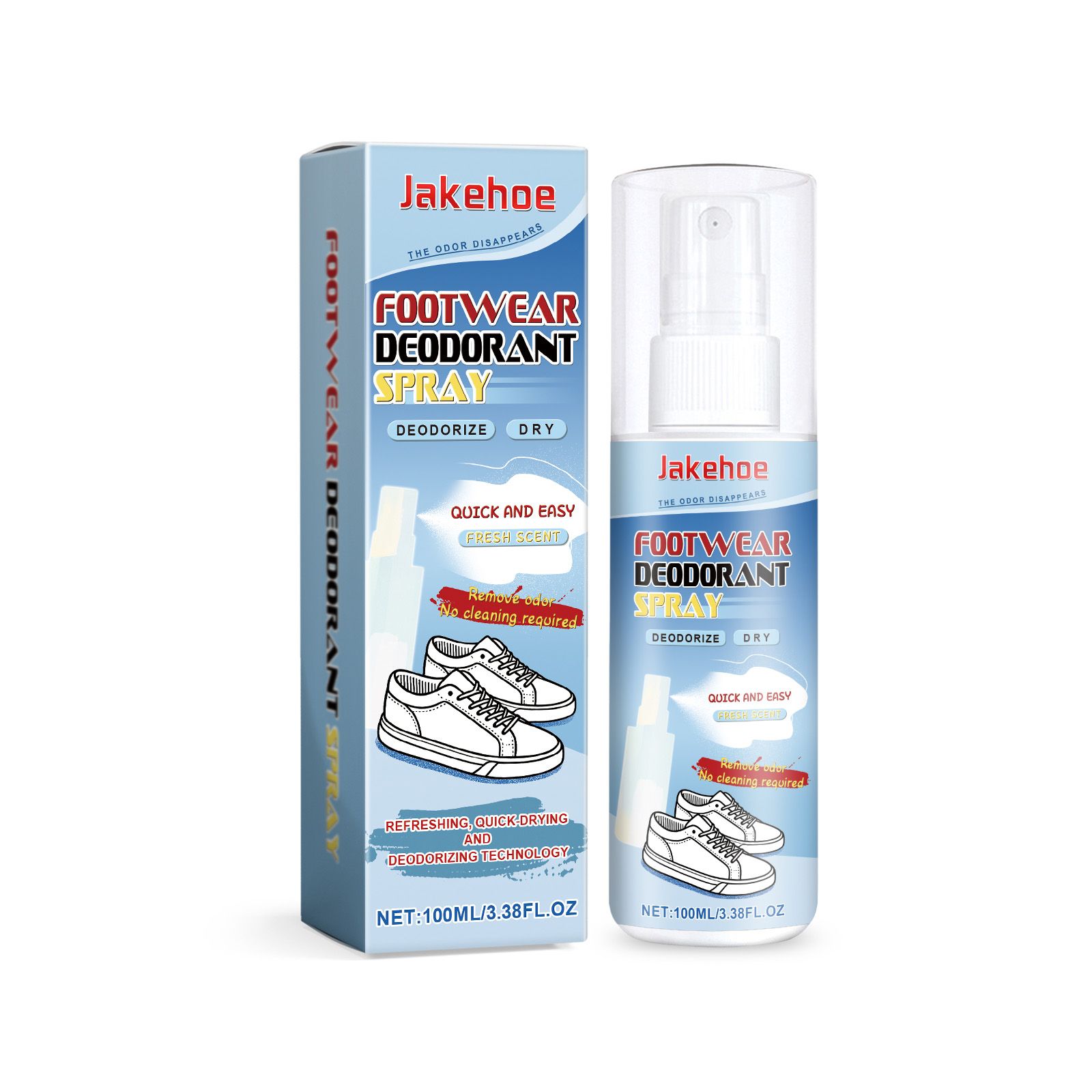 JAKEHOE Footwear Deodorizing Spray, 100 ml / 1 Bottle