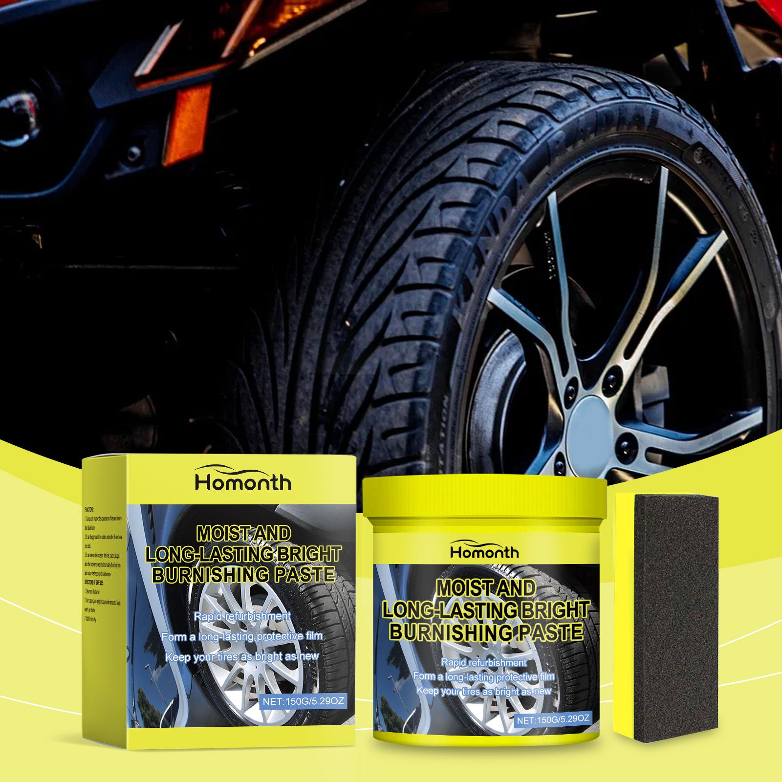 HOMONTH Automotive Tire Care Paste, 1 Kit image 6