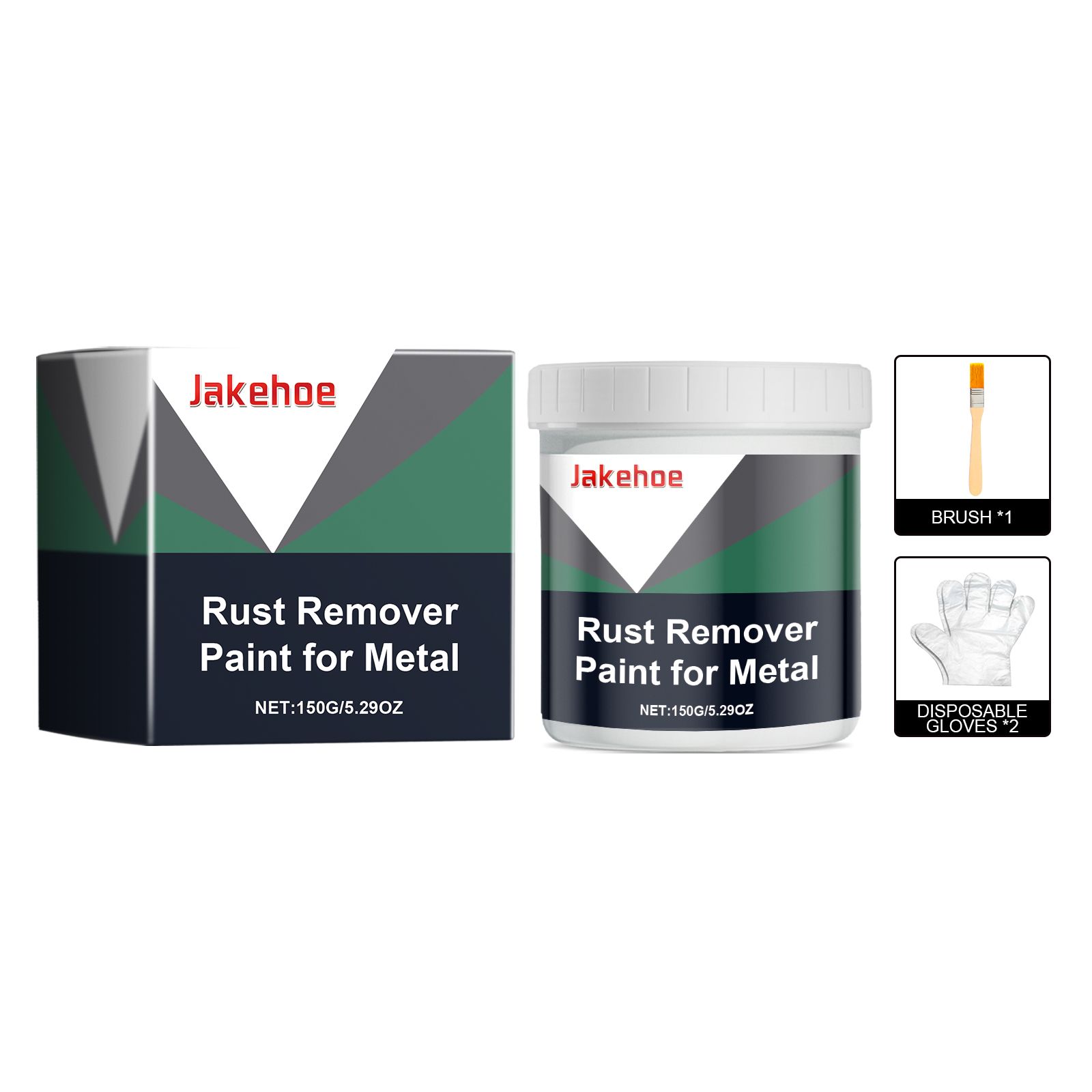 JAKEHOE Water-Based Metal Rust Paint Kit, 1 Piece Kit
