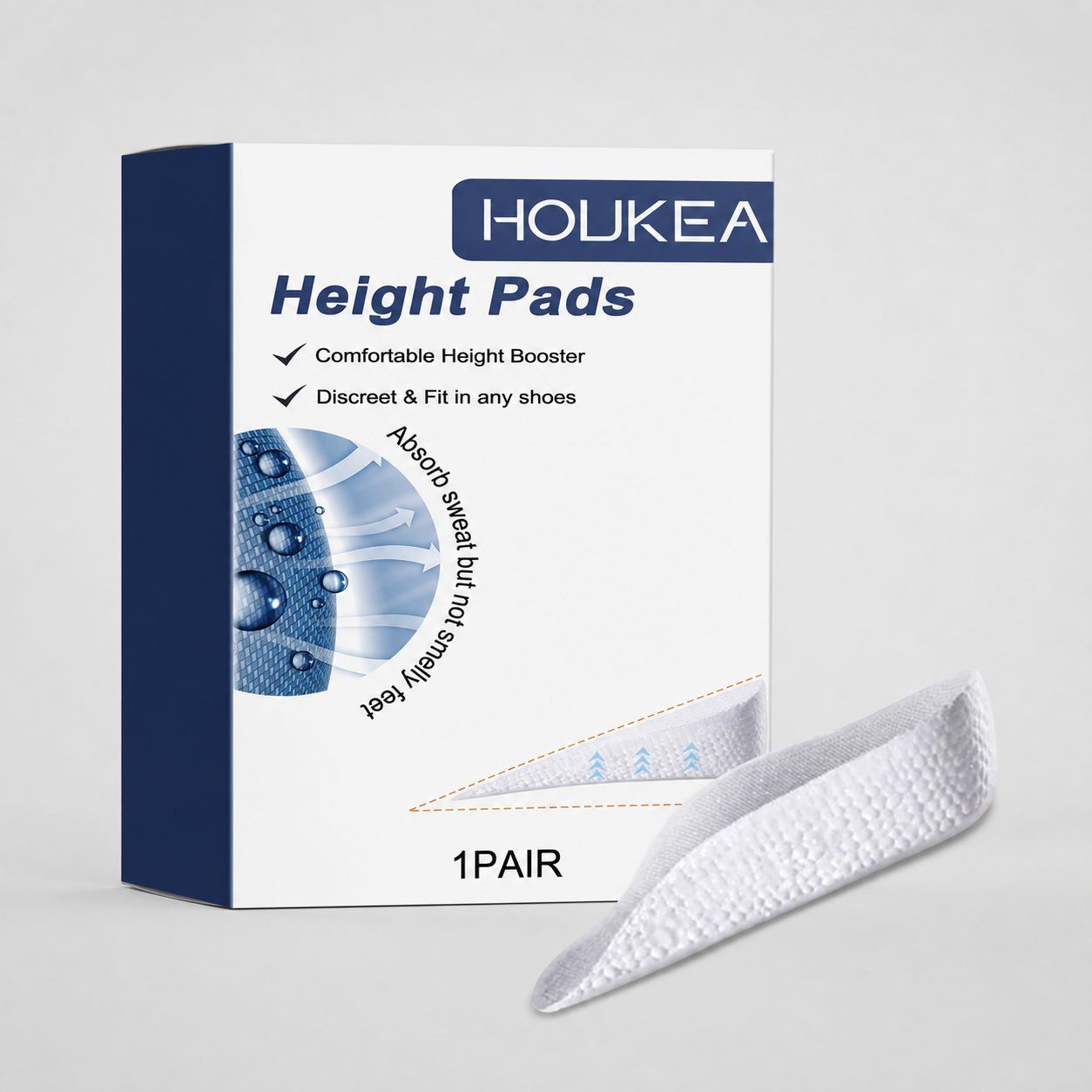 HOUKEA Height Lift Shoe Insoles, 1 Pair