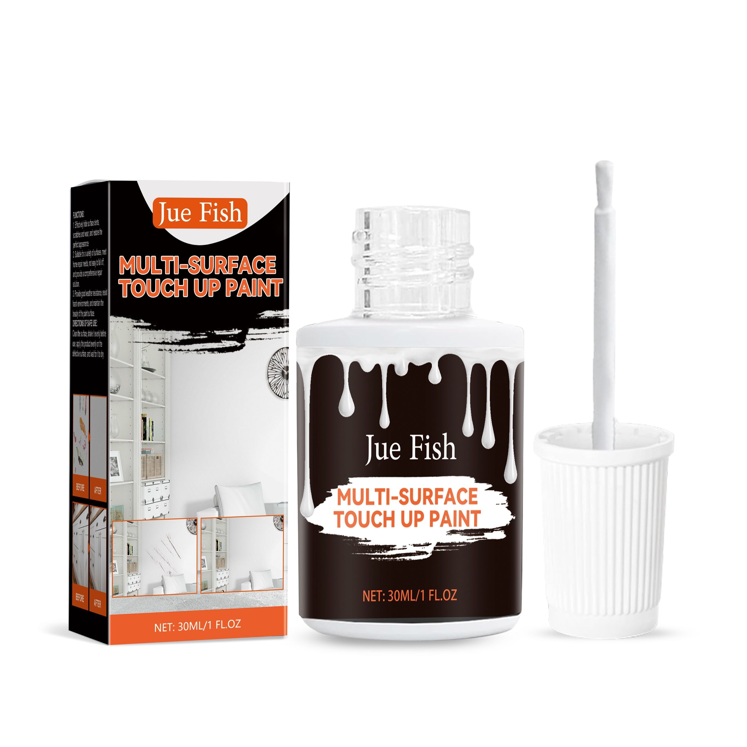 JUE FISH Multi-Surface Touch-Up Paint, 30 ml / 1 Bottle