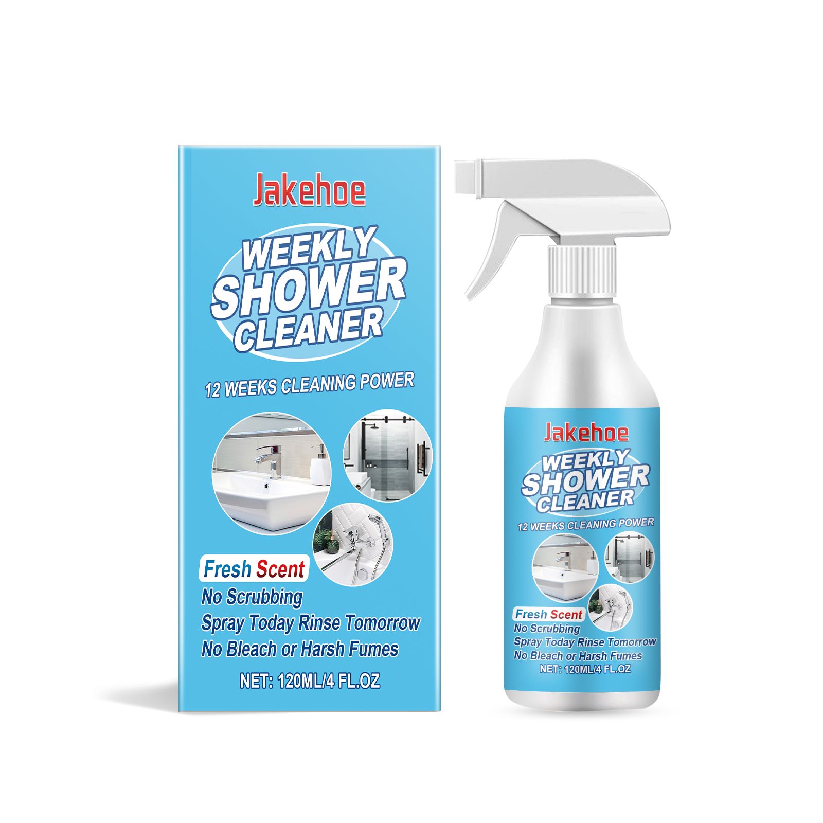 JAKEHOE Bathroom Cleaner Spray, 120 ml / 1 Bottle