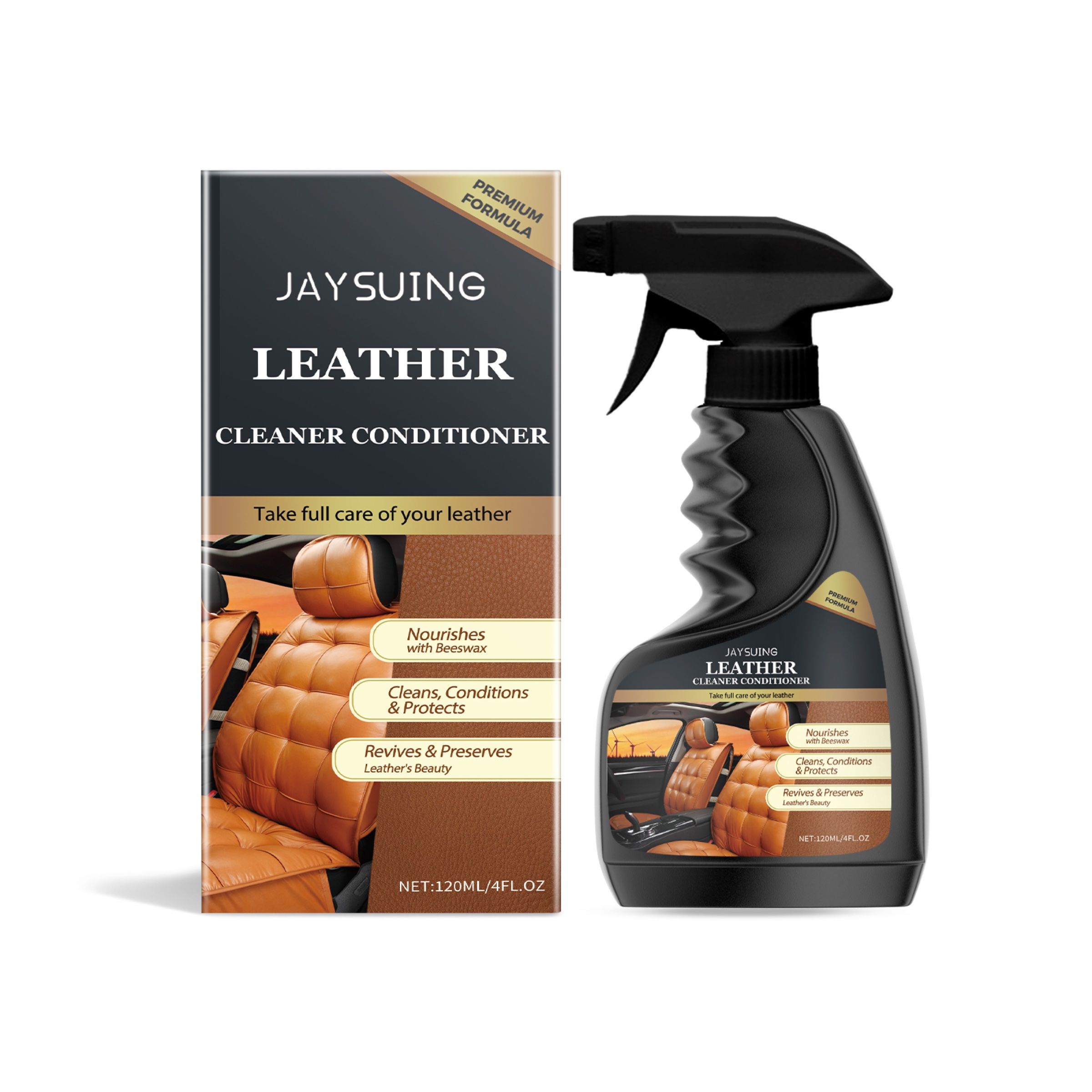 JAYSUING Leather Surface Care Liquid, 120 ml / 1 Bottle