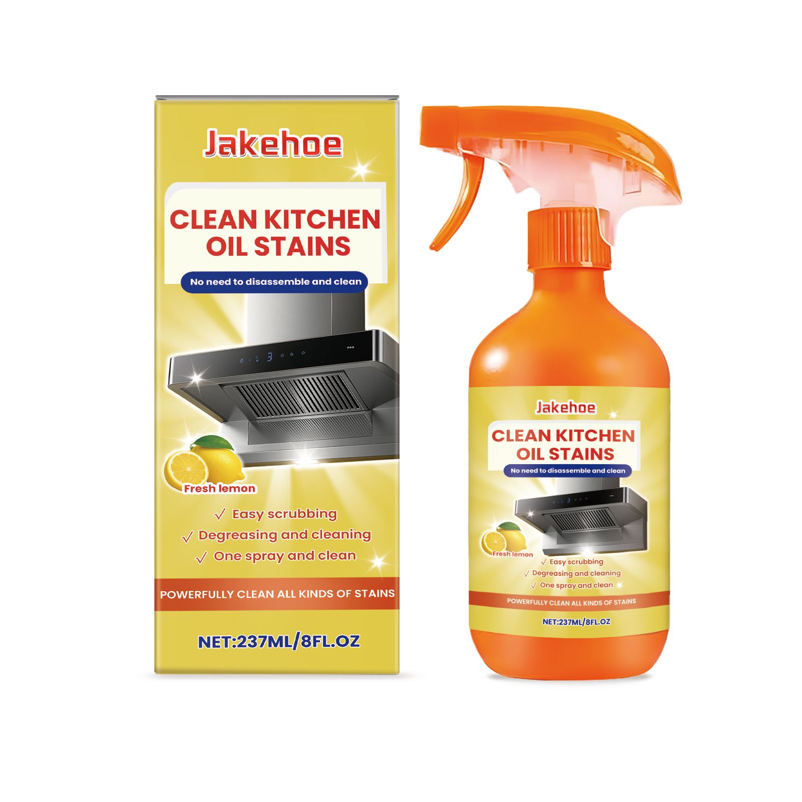 JAKEHOE Kitchen Grease Cleaner Spray, 237 ml / 1 Bottle