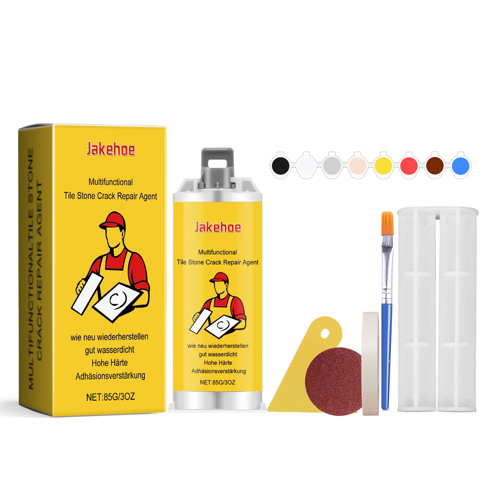 JAKEHOE Tile Crack Repair Kit, 1set Kit