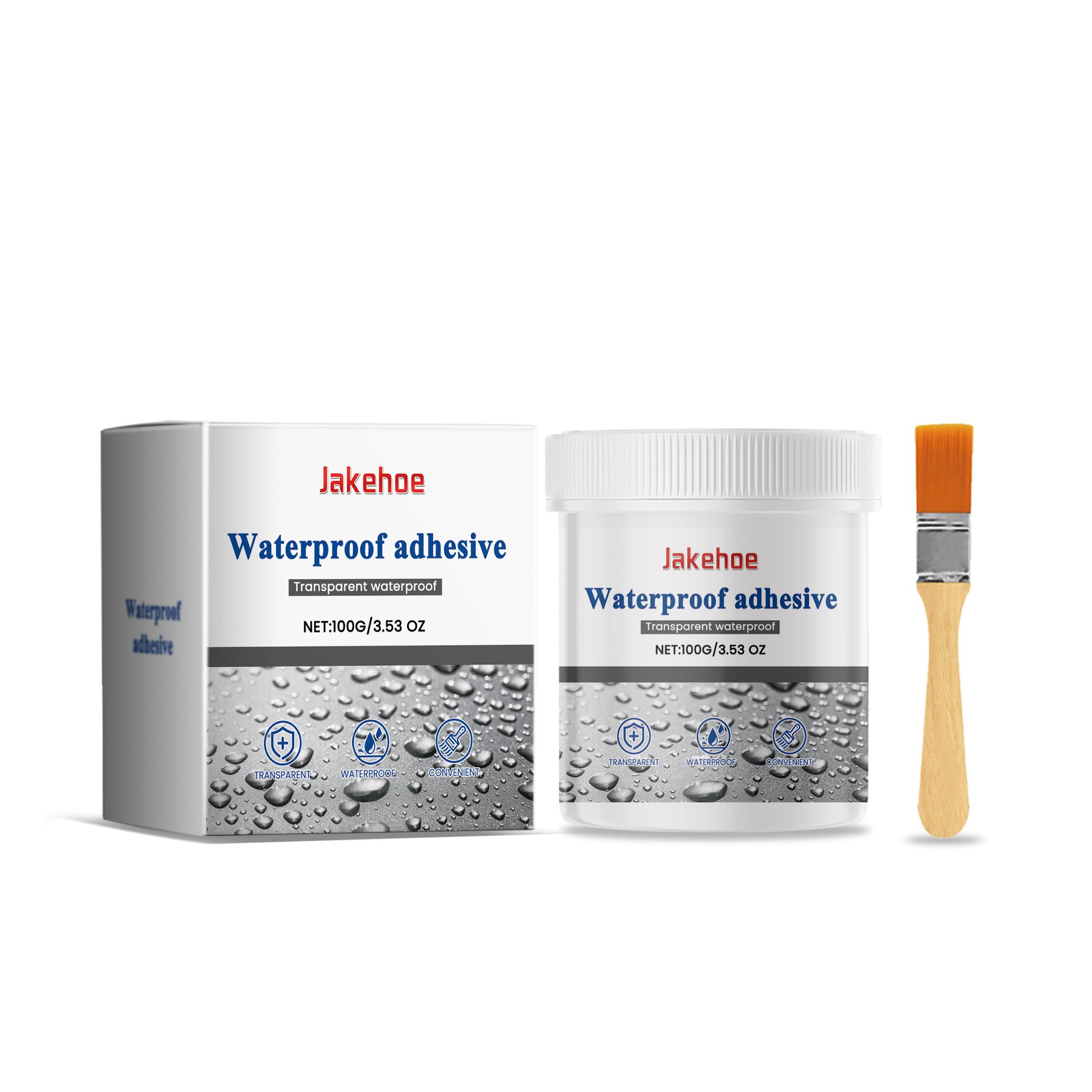 JAKEHOE Clear Waterproof Repair Coating Kit, 1 Piece Kit