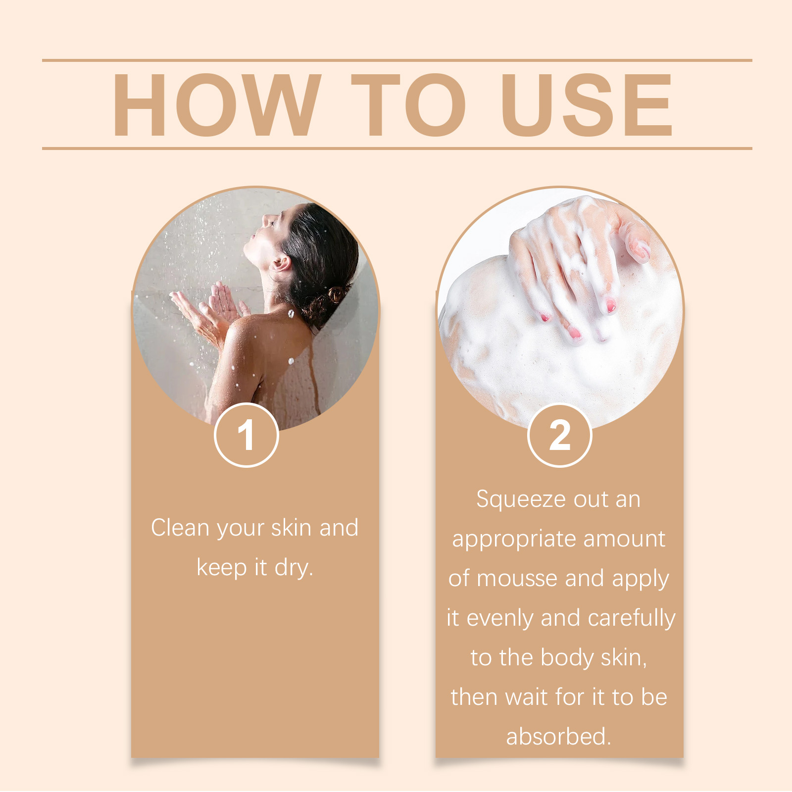 OUHOE Black Body Mousse Summer Tanning Bronzer Moisturizes And Equalizes Skin Tone With A Dark Mousse image 6