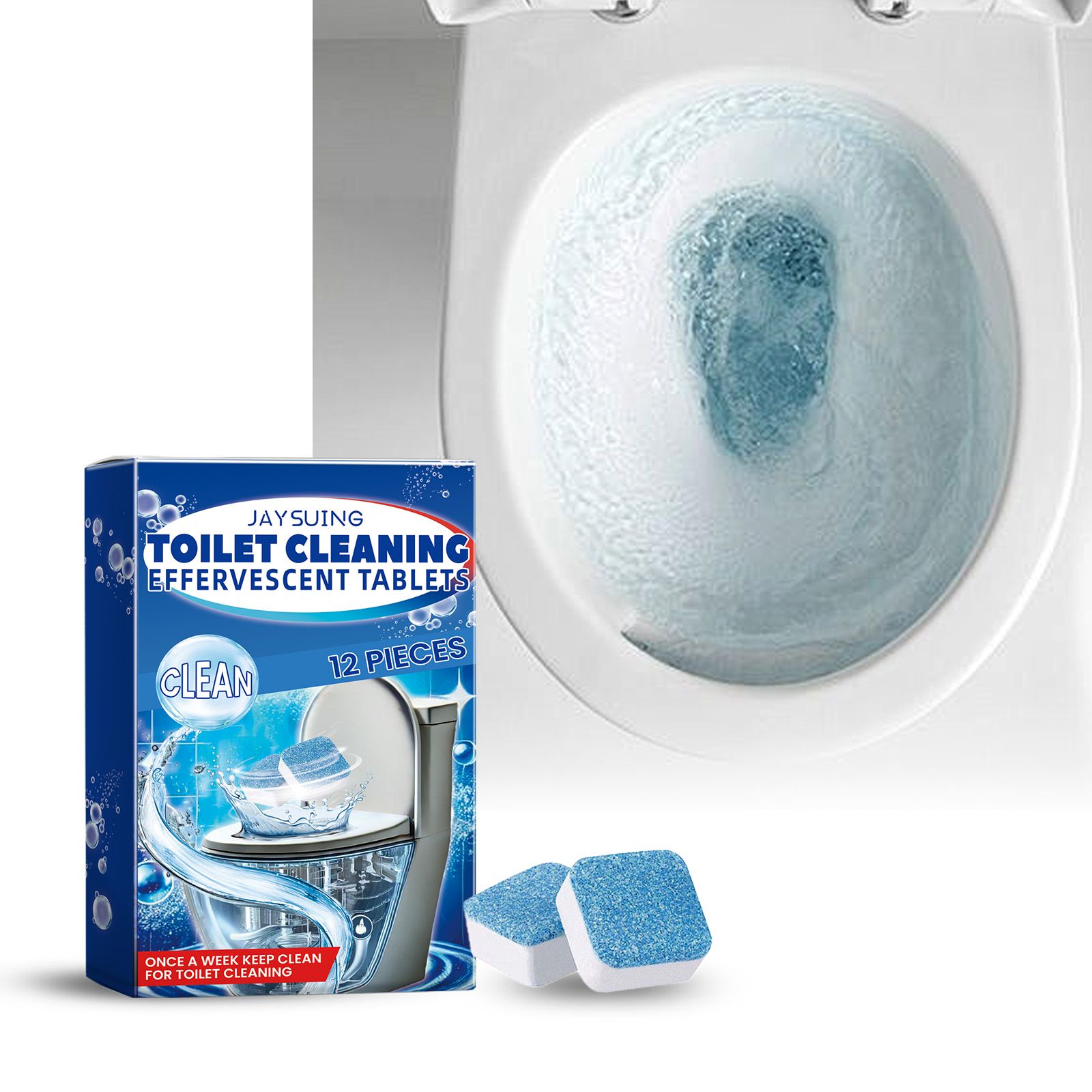 JAYSUING Toilet Bowl Cleaning Tablets, 12 Pieces image 11