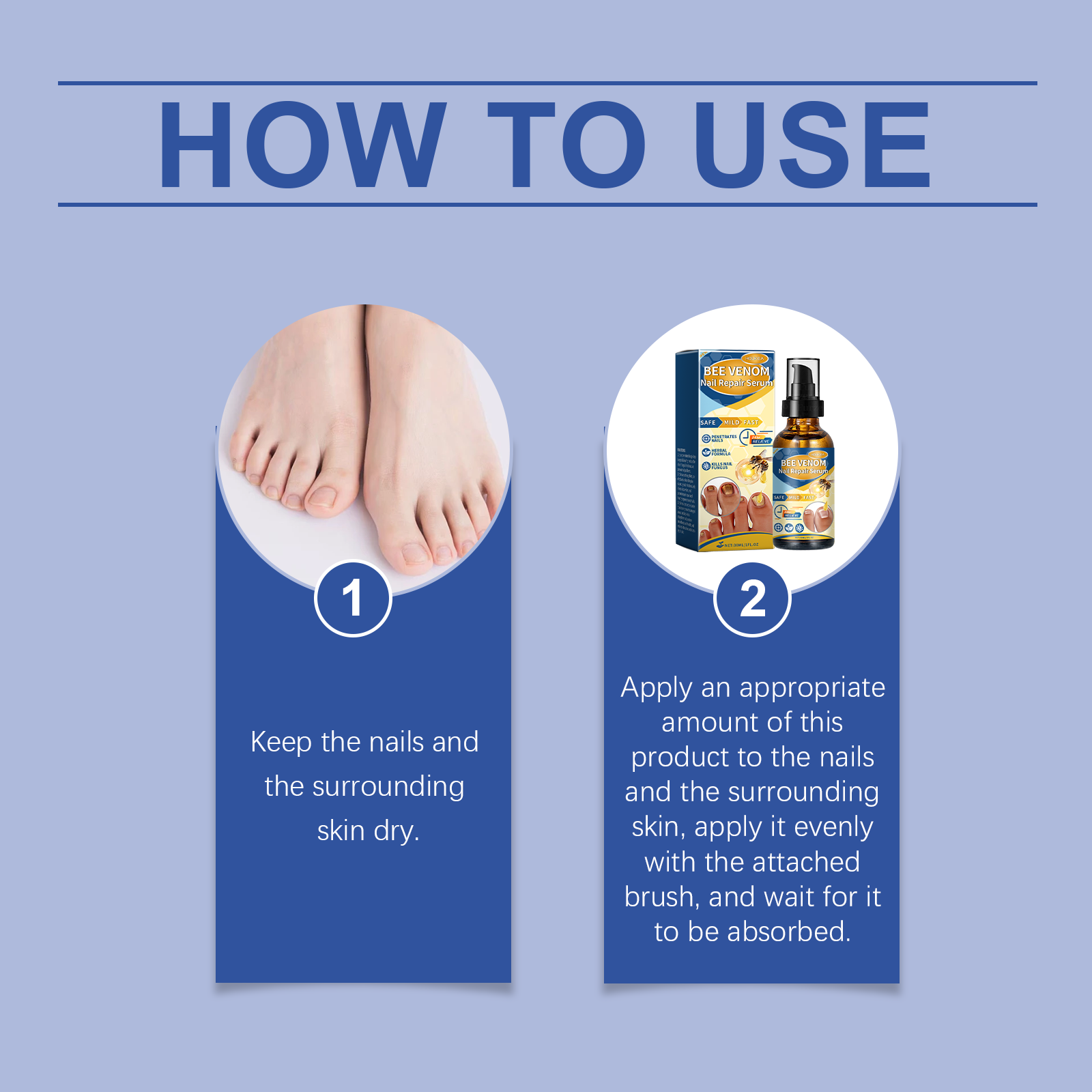 Houkea Bee Venom Nail Repair Lotion Gently Cleanses Nails, Moisturizes And Brightening Nails Soothing Care Essence image 6