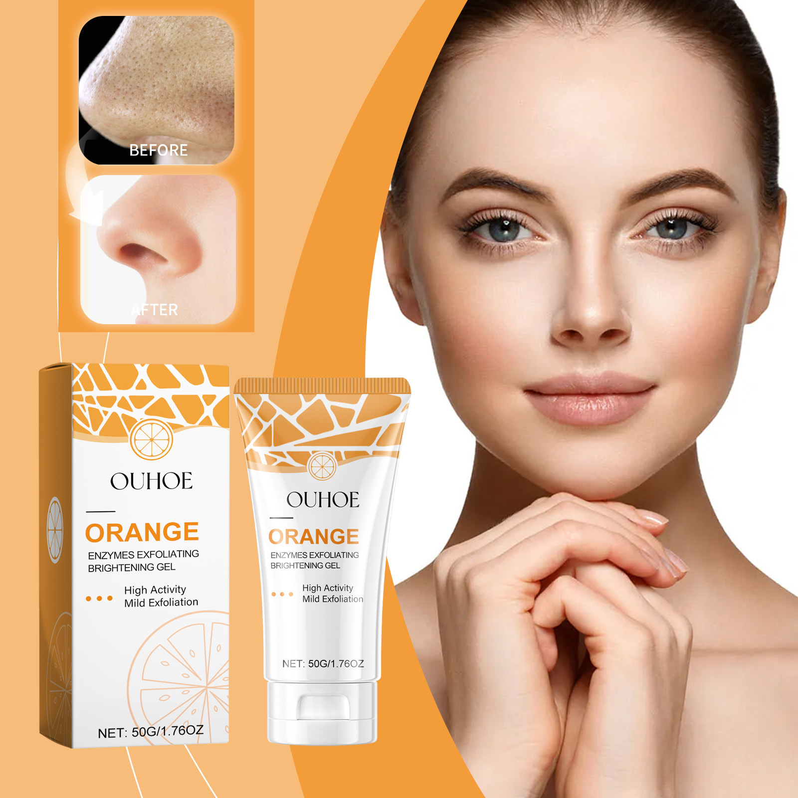 OUHOE Enzymes Exfoliating Brightening Gel, Gentle Exfoliating Cleansing Gel Deeply Purifies Pores… image 2