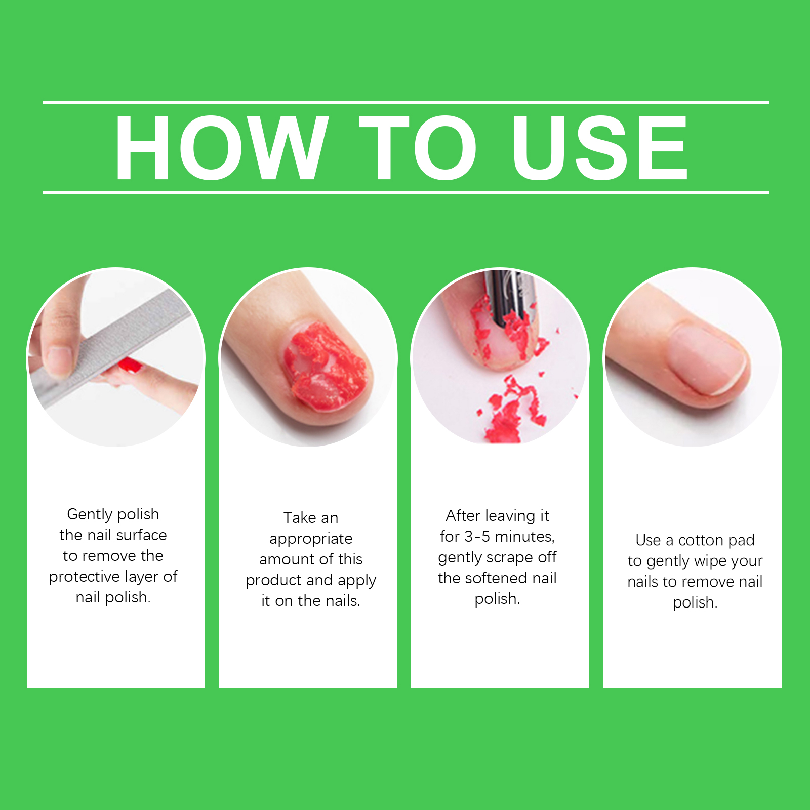 EELHOE Nail Polish Remover, Gentle Nail Polish Remover Solution For Easy Nail Polish Remover Primer image 6