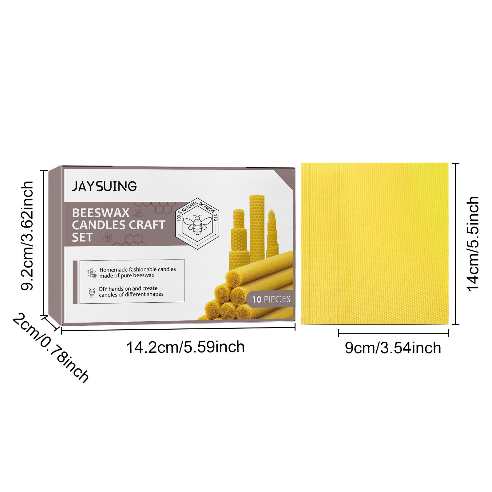 JAYSUING Candle-Making Wax Sheets, 10 Pieces image 2