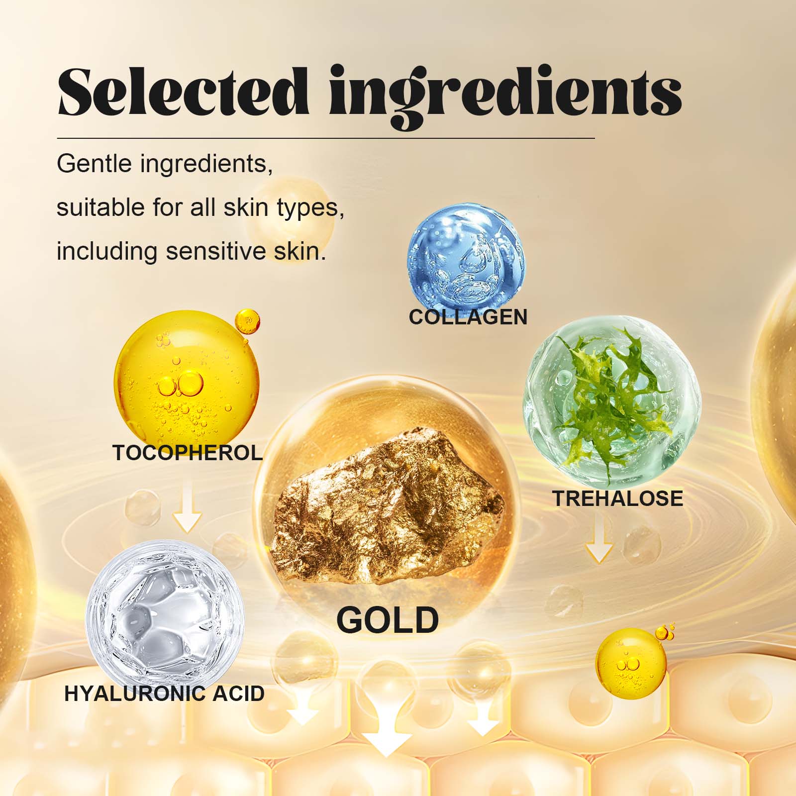 EELHOE 24K Gold Anti-Wrinkle Eye Mask, Moisturizing And Improving Eye Lines Brightening And Moisturizing… image 5