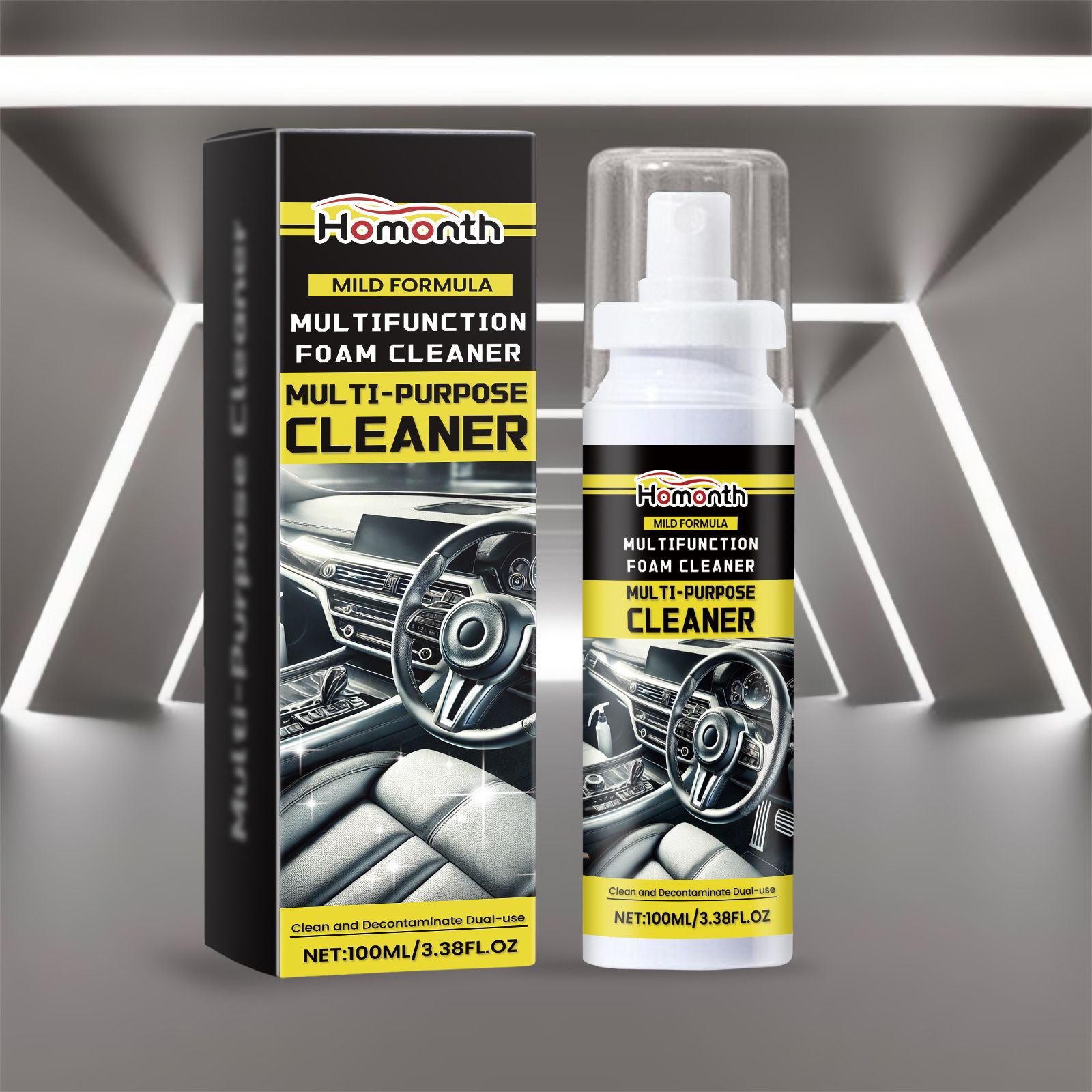 HOMONTH Multipurpose Automotive Interior Cleaner, 100 ml / 1 Bottle image 2