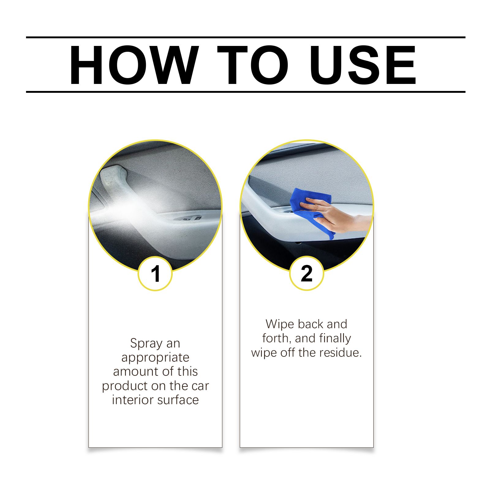 HOMONTH Multipurpose Automotive Interior Cleaner, 100 ml / 1 Bottle image 8