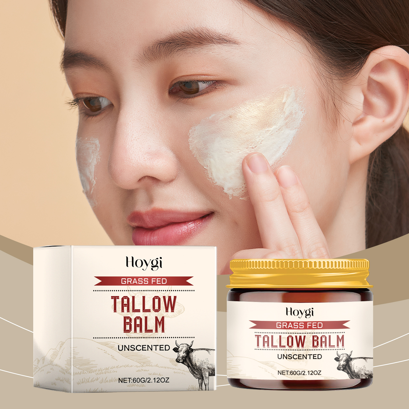 Hoygi Tallow Moisturizer Nourishes And Moisturizes Dry Skin With A Soft Smoothing Cream image 2