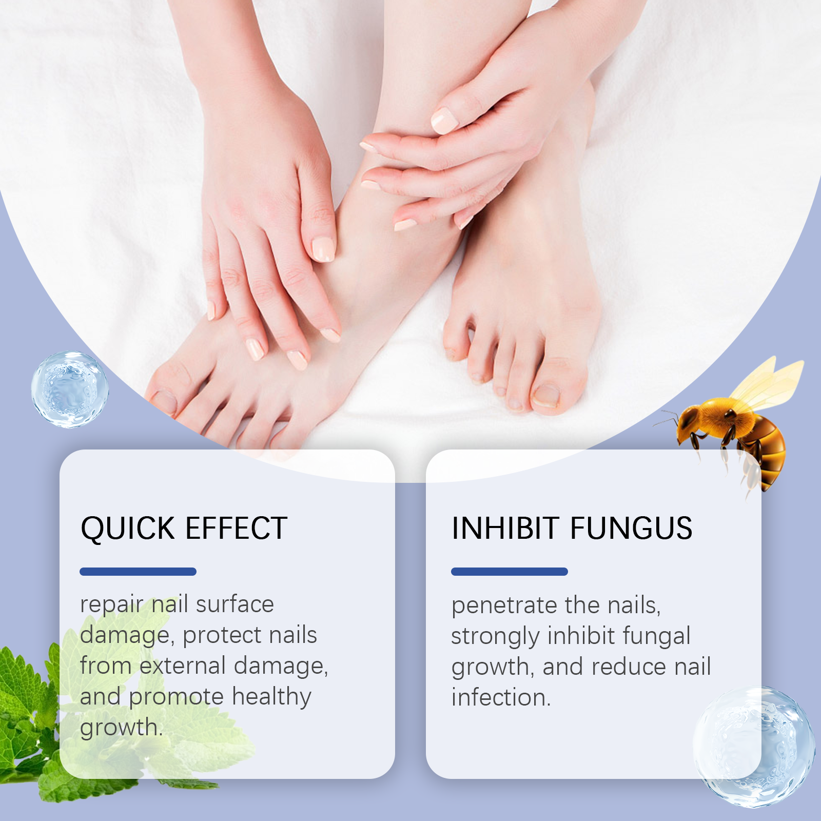 Houkea Bee Venom Nail Repair Lotion Gently Cleanses Nails, Moisturizes And Brightening Nails Soothing Care Essence image 4