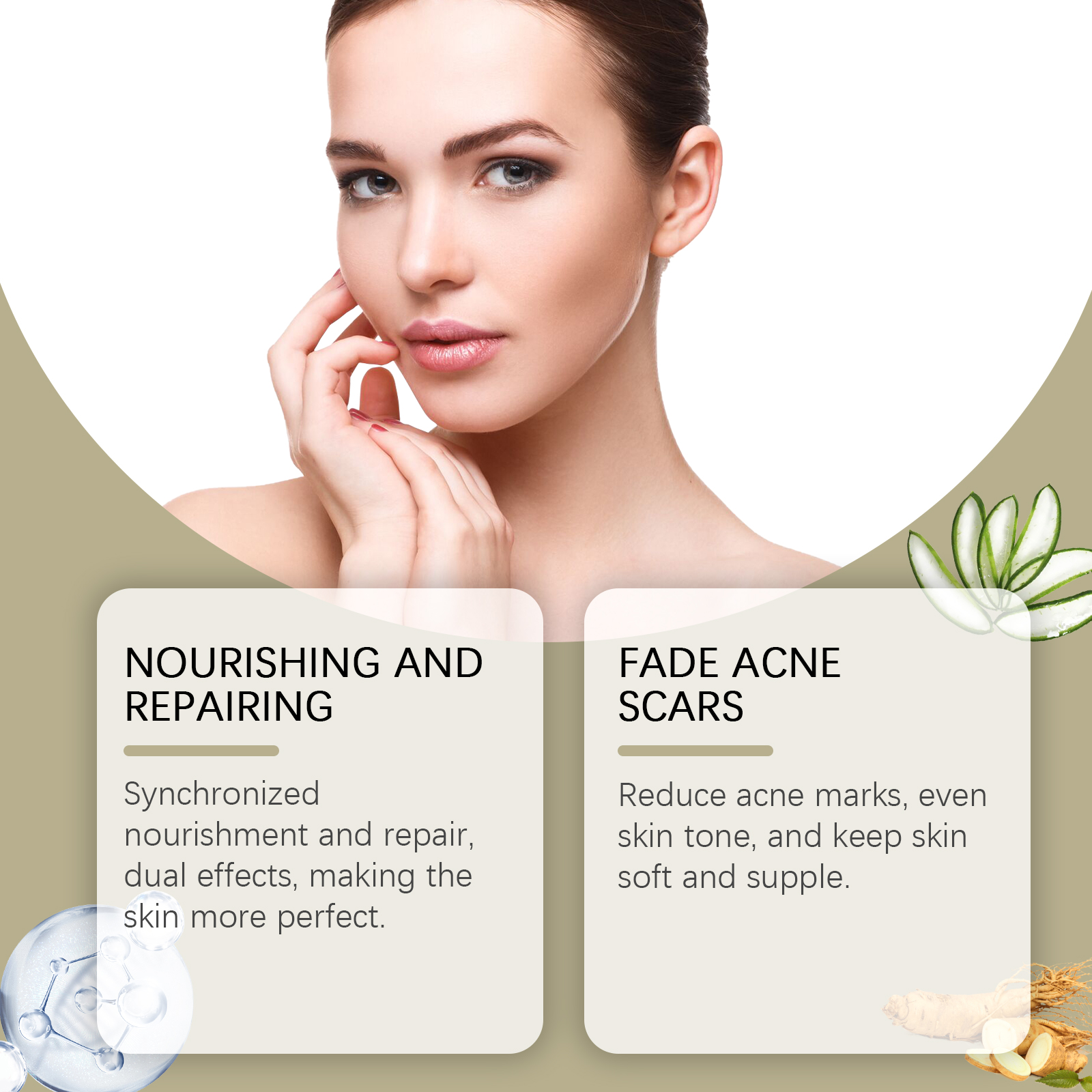 OUHOE Glycolic Acid 7% Moisturizing Toner, Remove Acne, Improve Skin Condition And Rejuvenate Skin Toner Essence image 3
