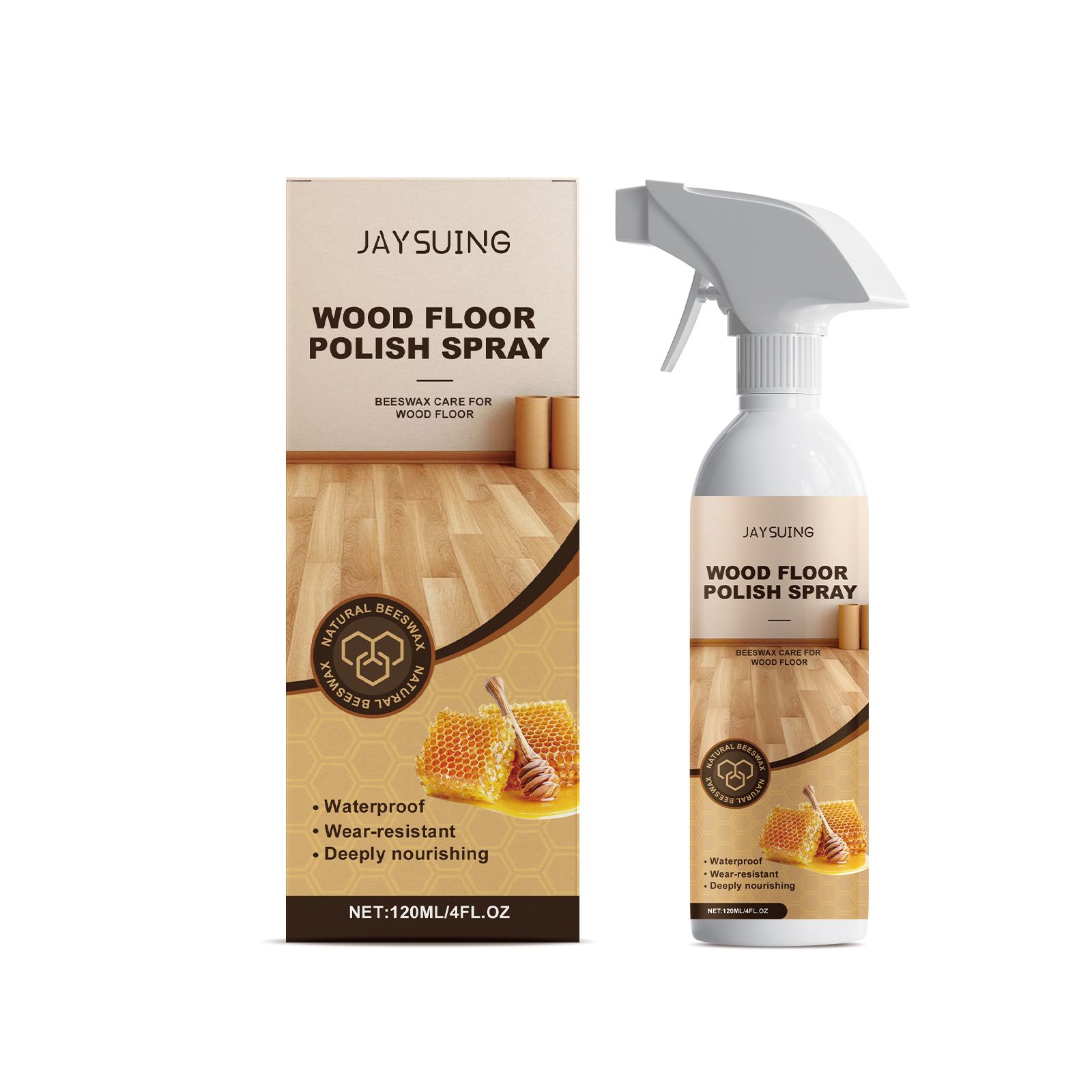 JAYSUING Wood Floor Wax Care Spray, 120 ml / 1 Bottle