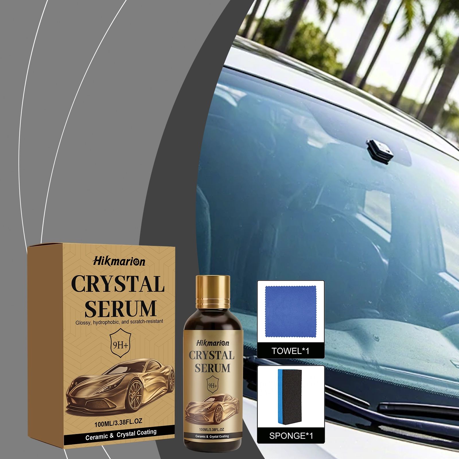 Hikmarion Automotive Ceramic Coating Kit, 100 ml with Sponge and Cloth image 11
