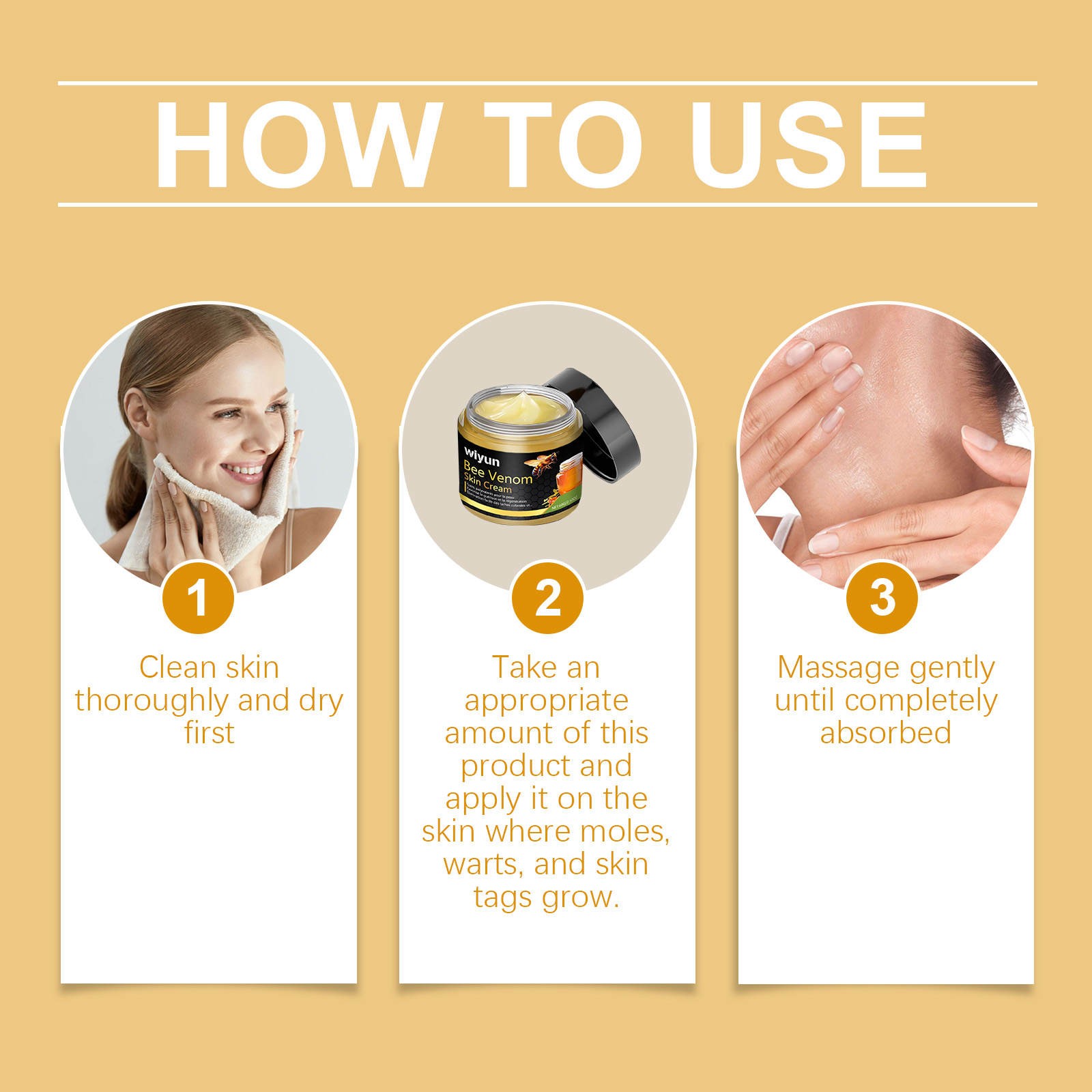 wiyun bee venom skin care cream gentle moisturizing repair body blemishe 2