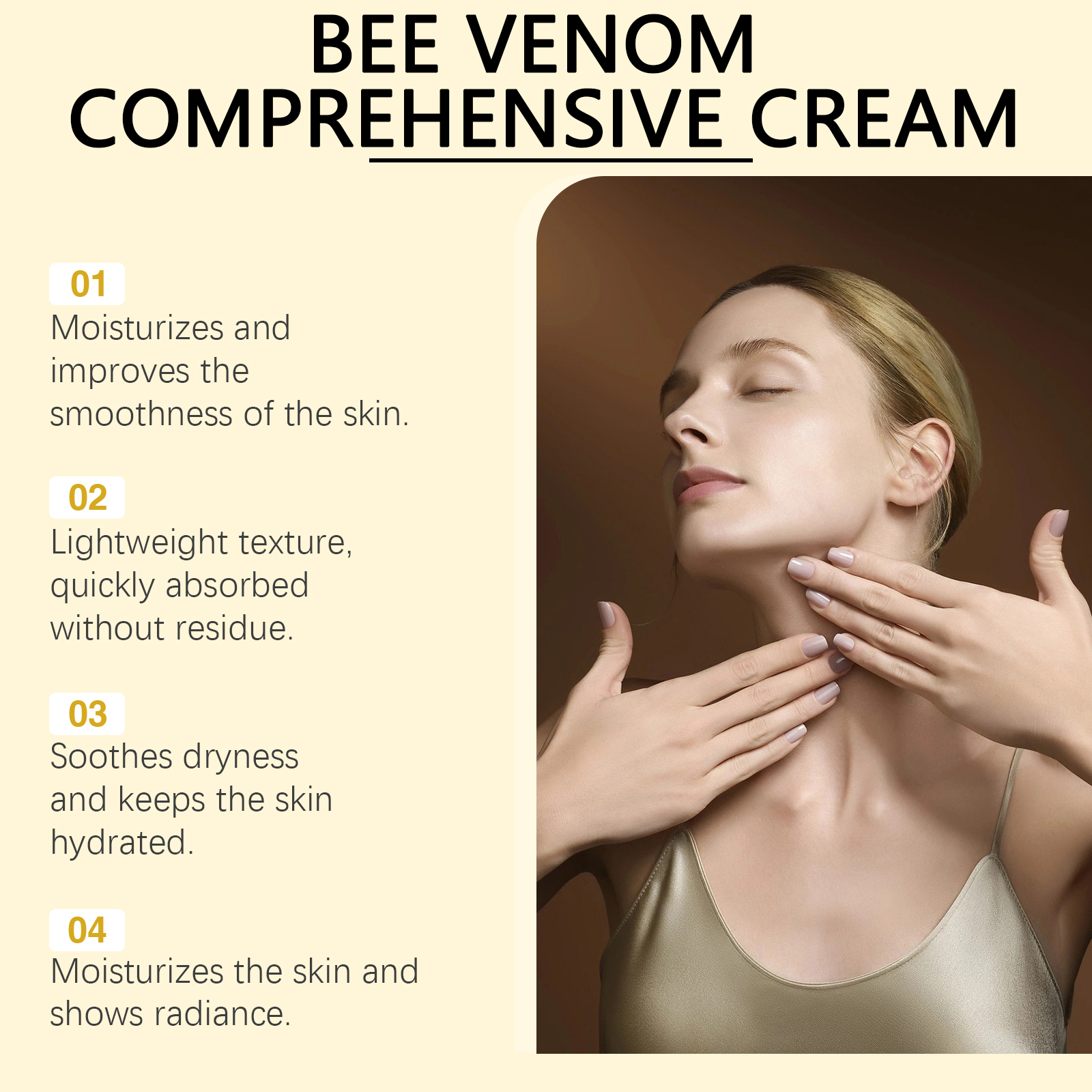 South Moon Bee Venom Skin Moisturizer, Gentle Moisturizing Creamy Moisturizing Skin Daily Care Cream image 3