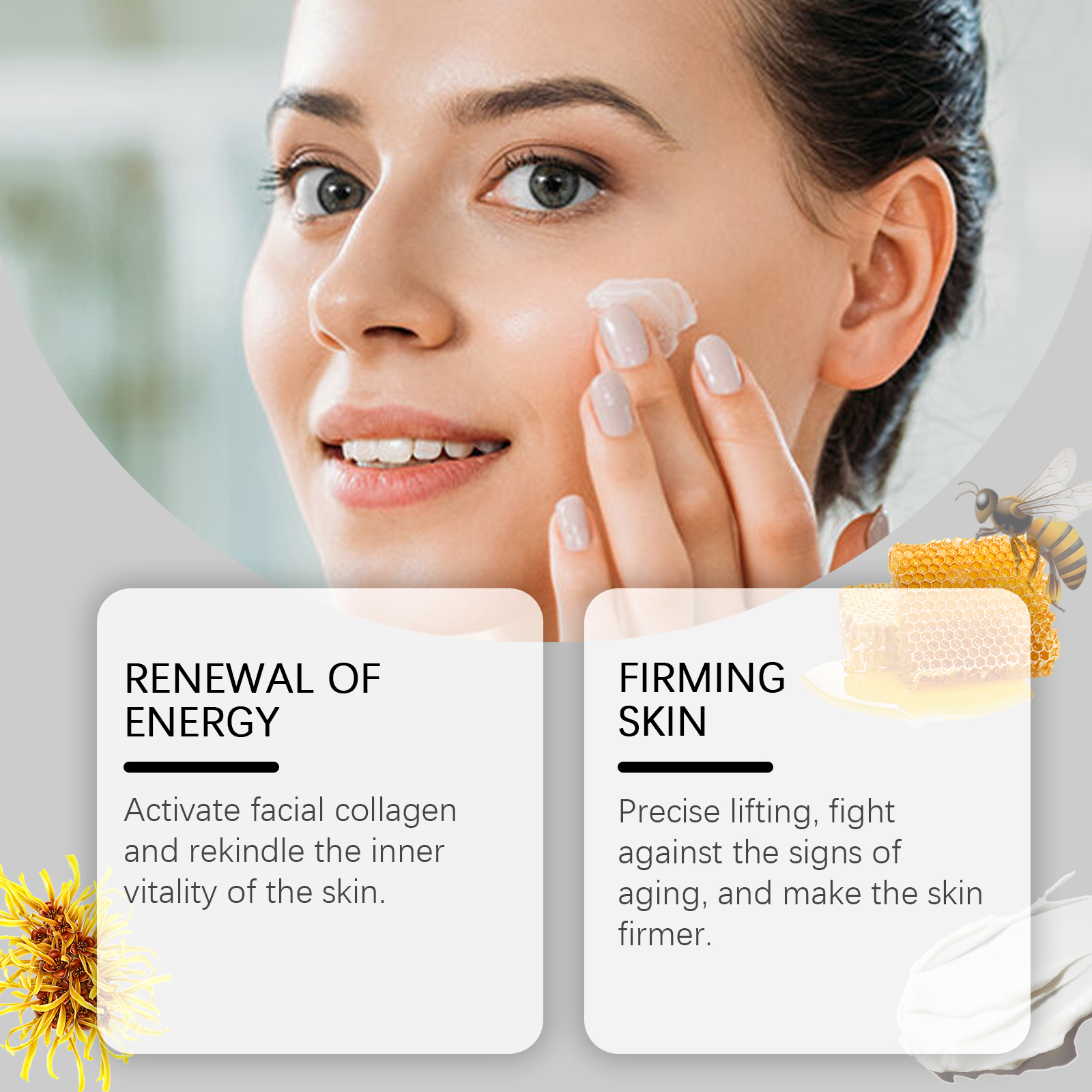 Hoygi Bee Venom Facial Essence, Hydrating, Moisturizing And Refreshing Collagen Firming Skin Care Essence image 3